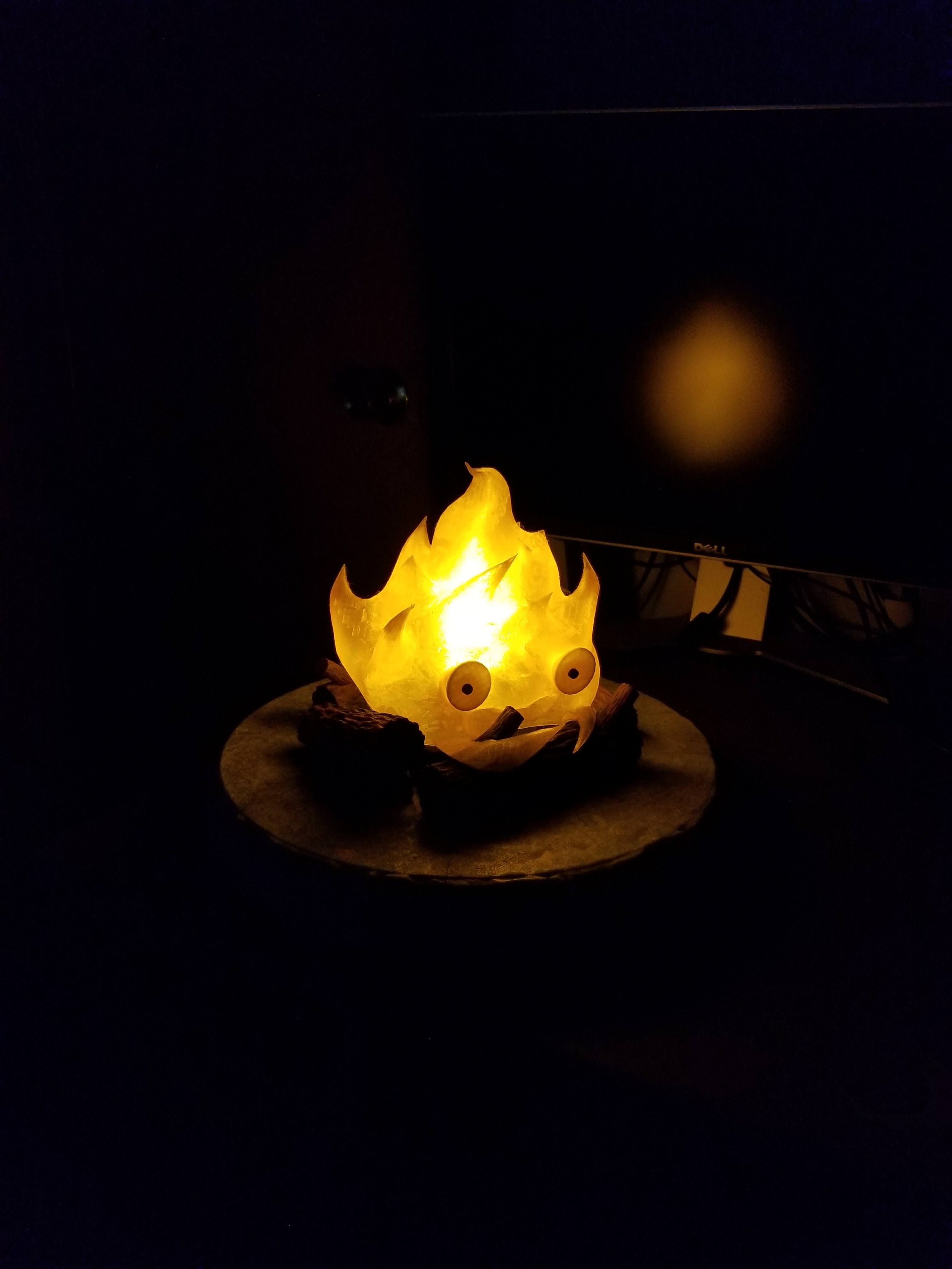 3030x4040 Howl's Moving Castle. Inspired Calcifer Night LIght, Phone