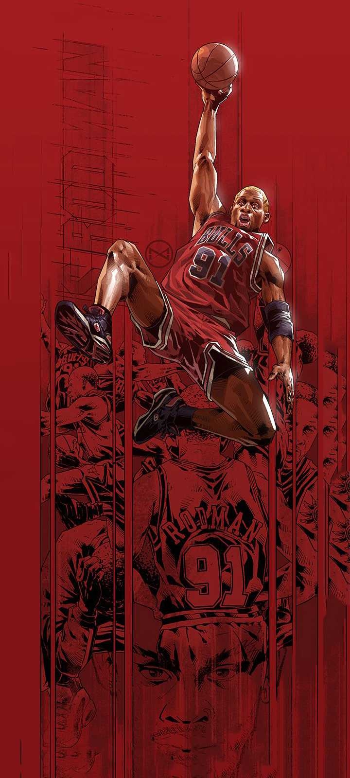 720x1600 Dennis Rodman Wallpaper, Phone