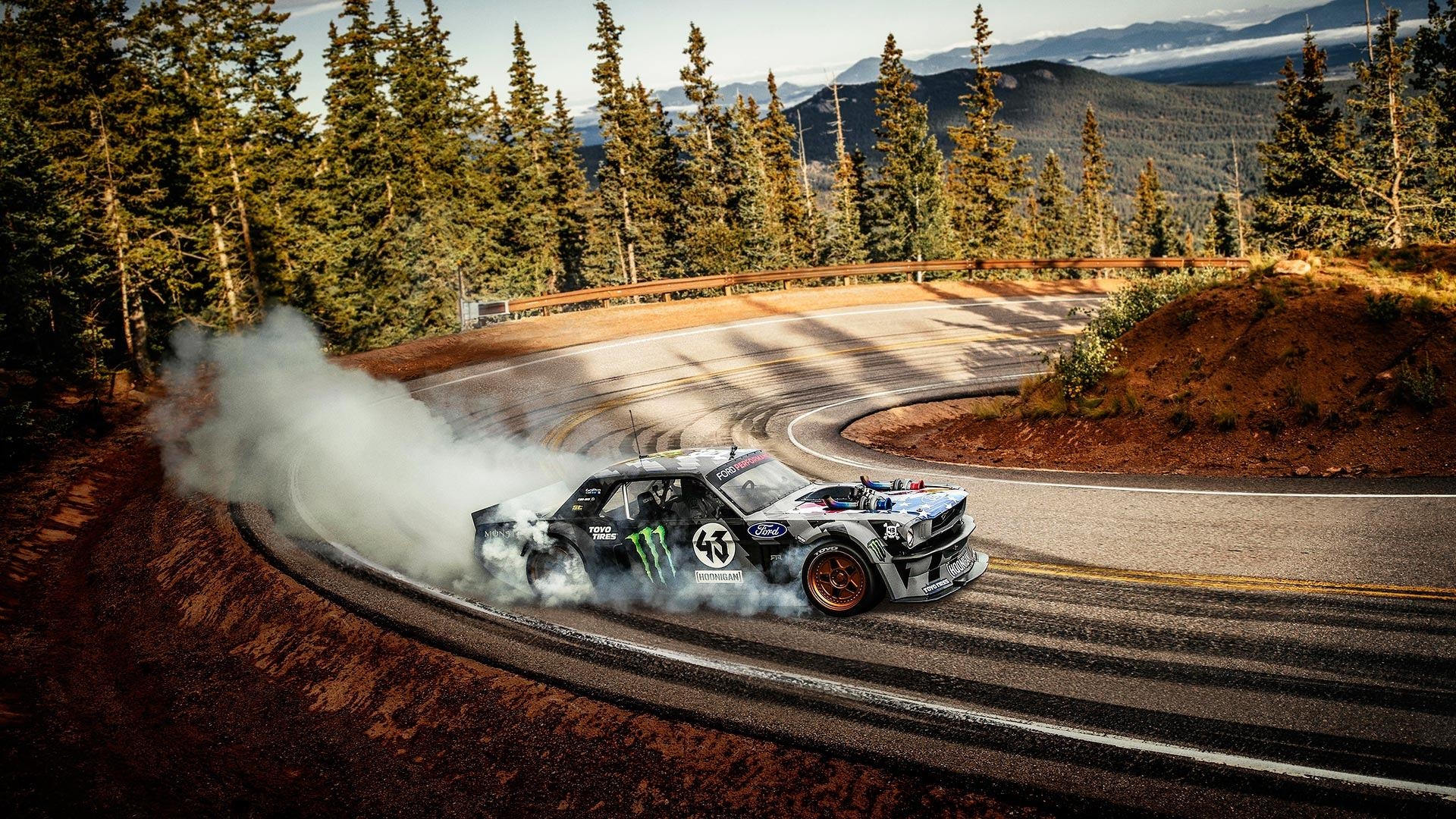 1920x1080 Ken Block Makes 400 Hp Hoonicorn Mustang Dance Up Pikes Peak, Desktop