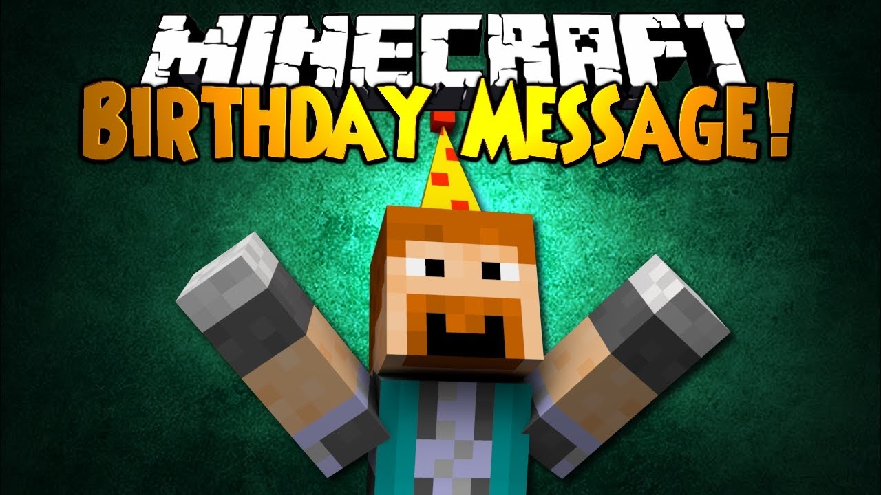 1280x720 Minecraft: BIRTHDAY MESSAGE!, Desktop