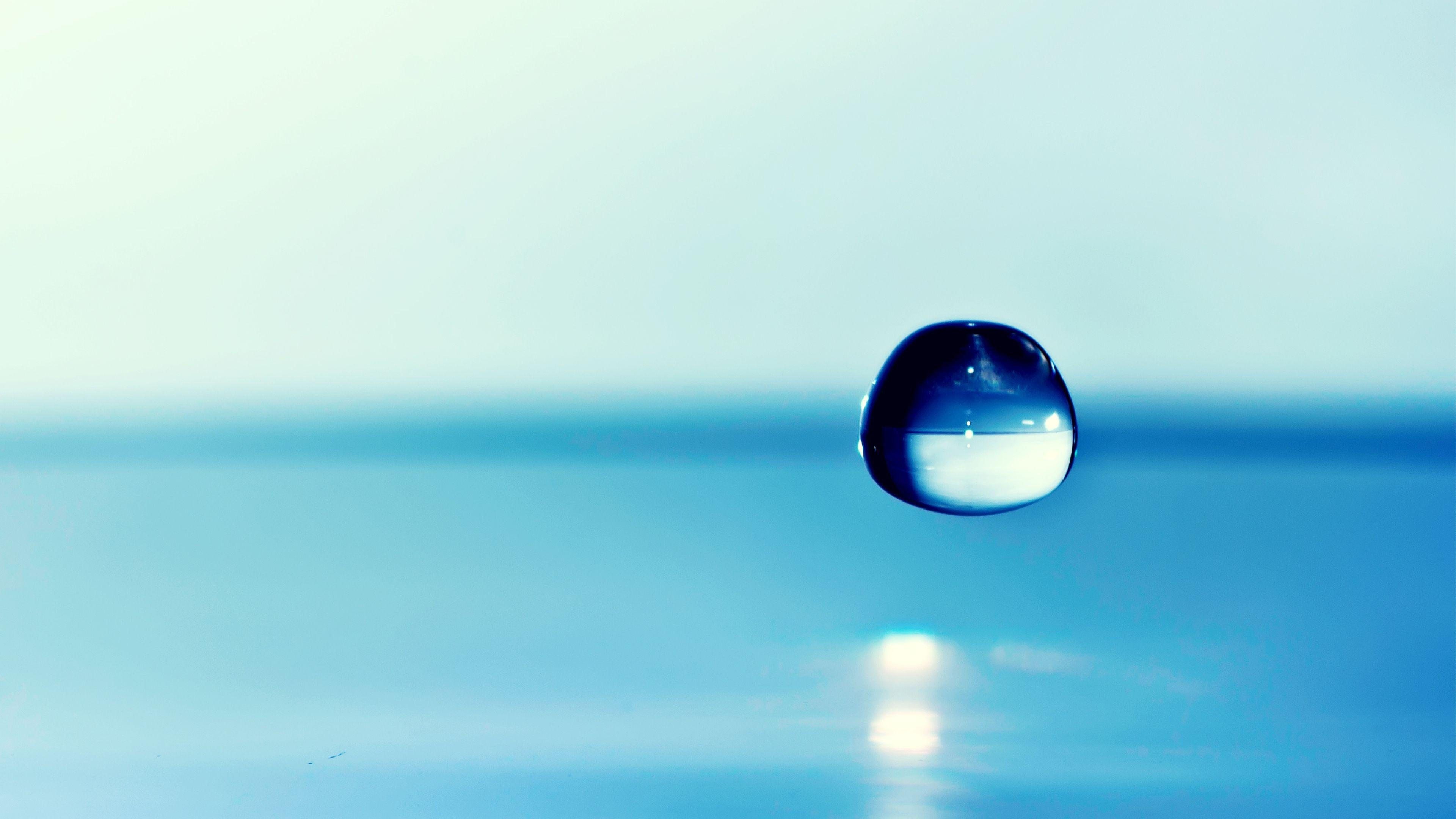 3840x2160 High Quality Wallpaper: Water Drop Focus Image For Desktop, Free, Desktop