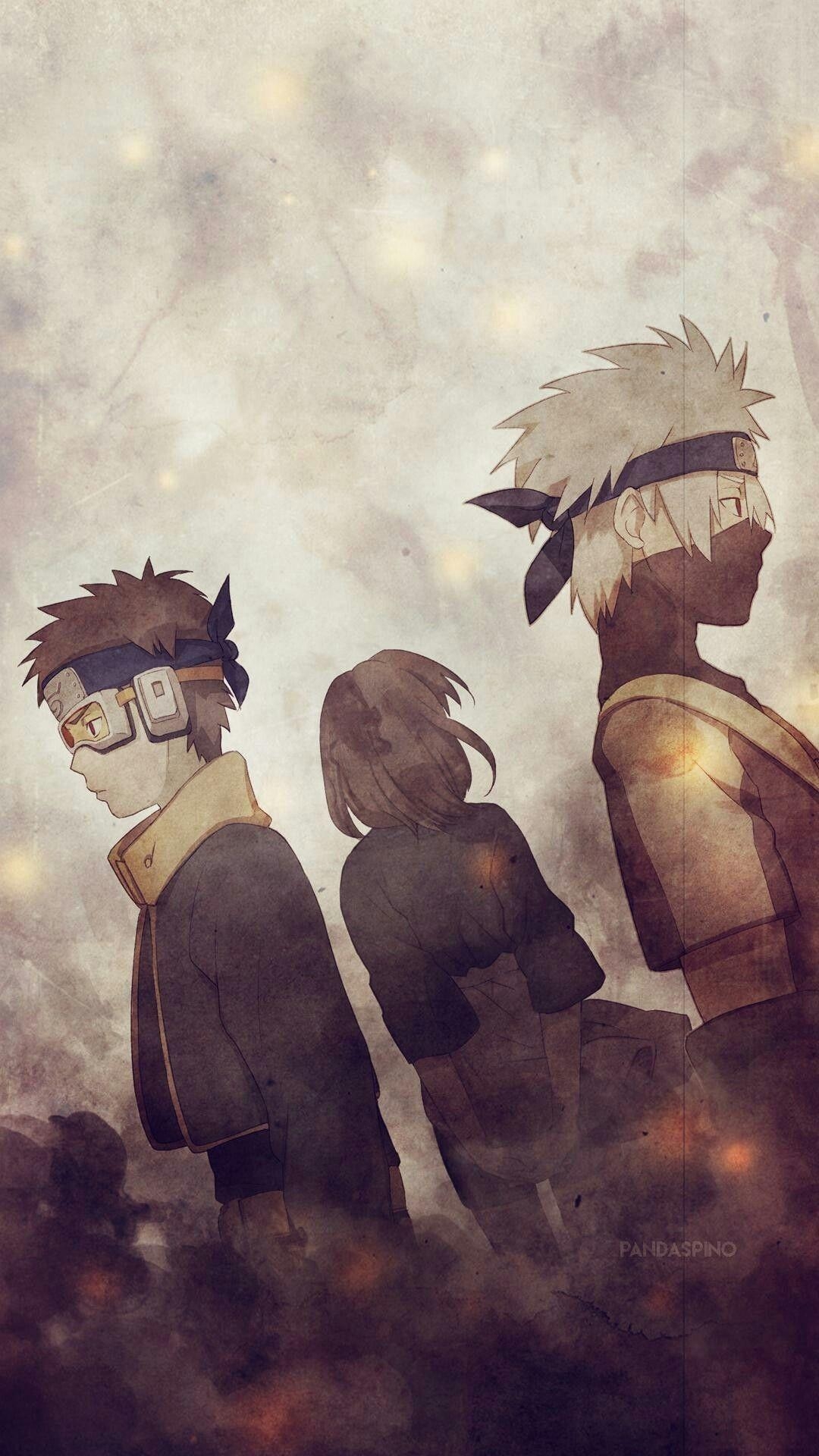 1080x1920 Res: 1080x Kakashi, Obito y Rin Mobile Wallpaper Naruto, Phone