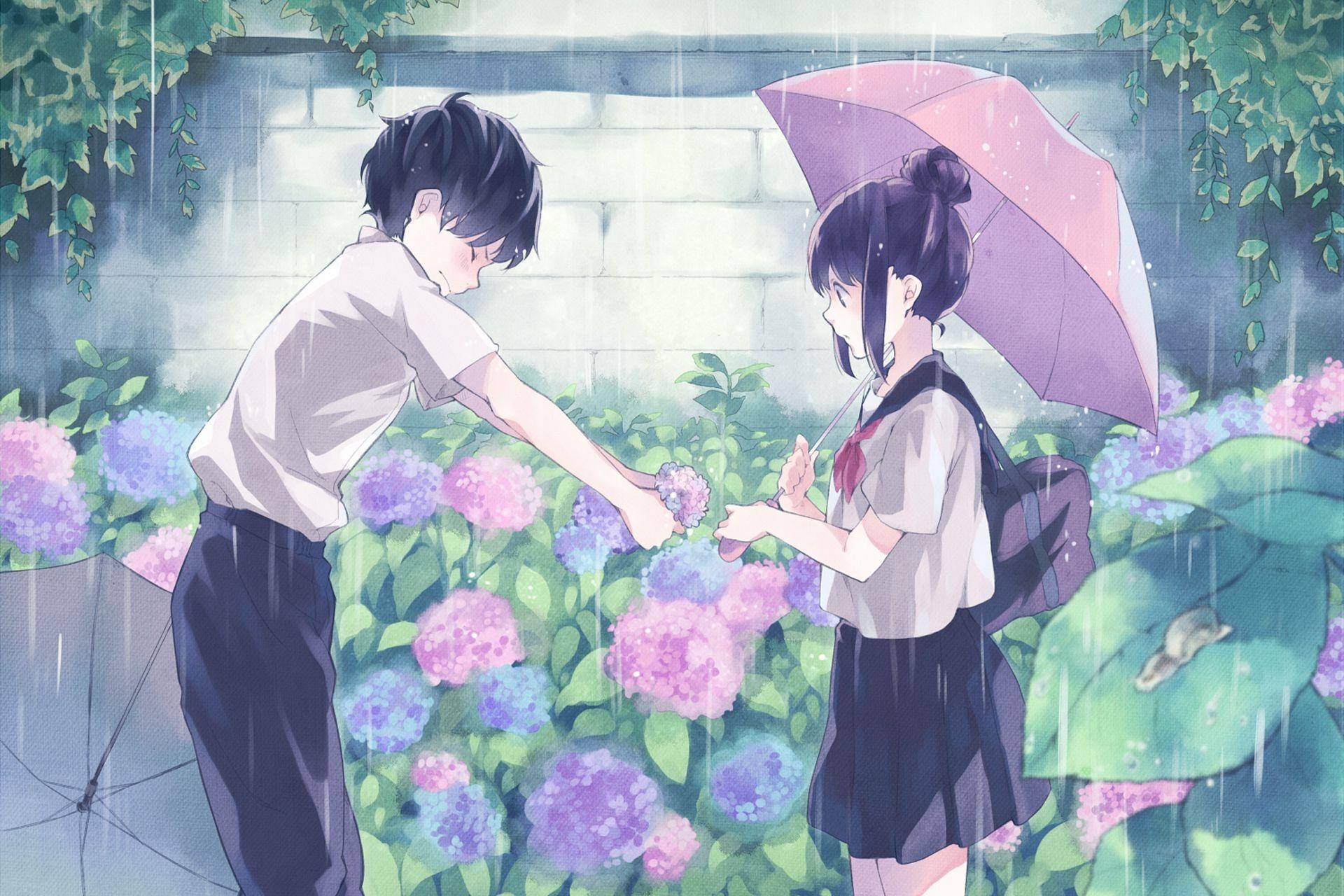 1920x1280 Cute Anime Couple Desktop Wallpaper, Desktop