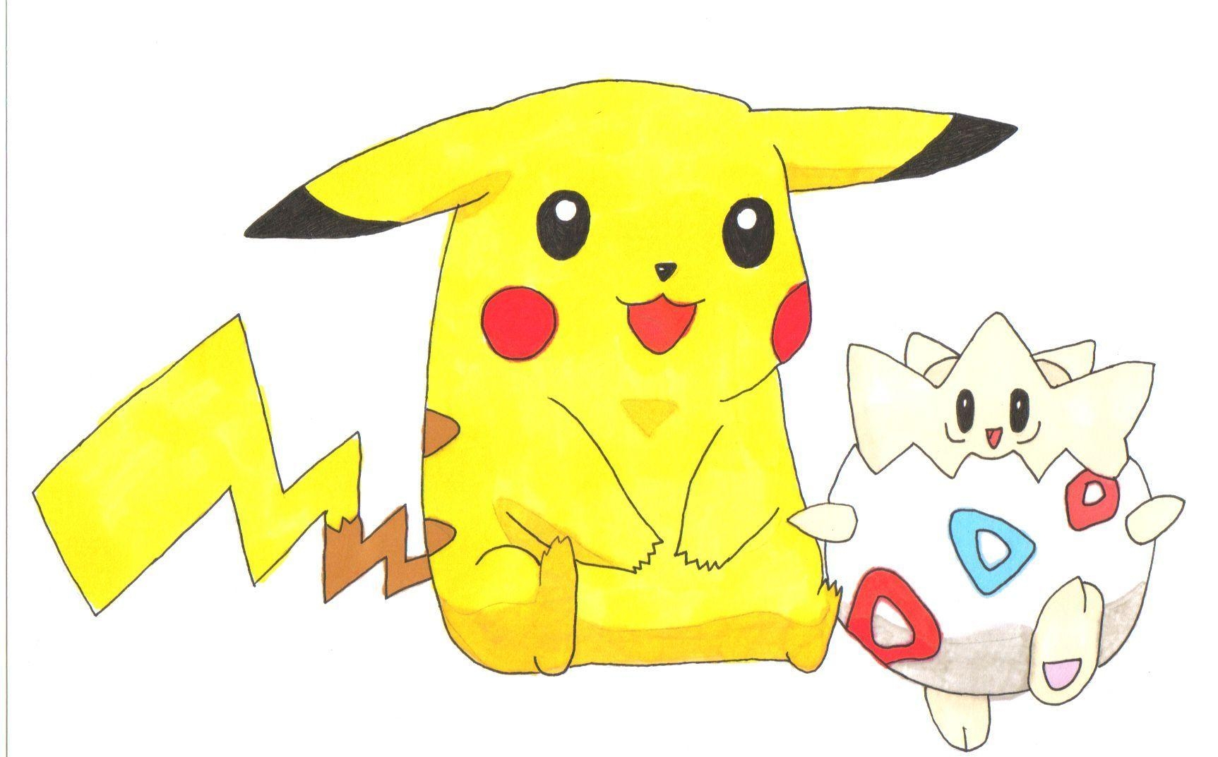 1730x1080 pikachu babysitting togepi, Desktop