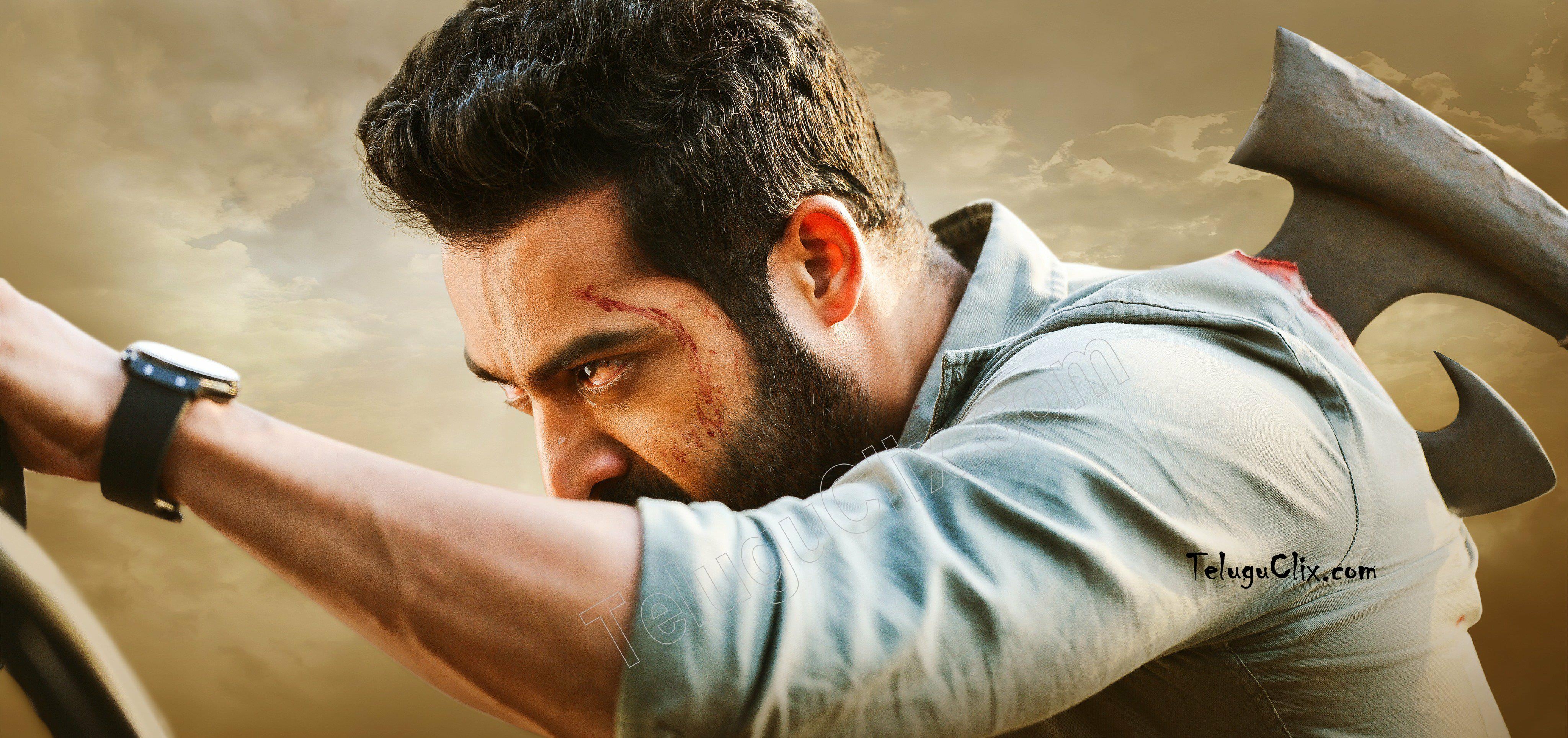 4100x1930 JR NTR Latest New Recent HD HQ Photo Pics image Stills Wallpaper, Dual Screen