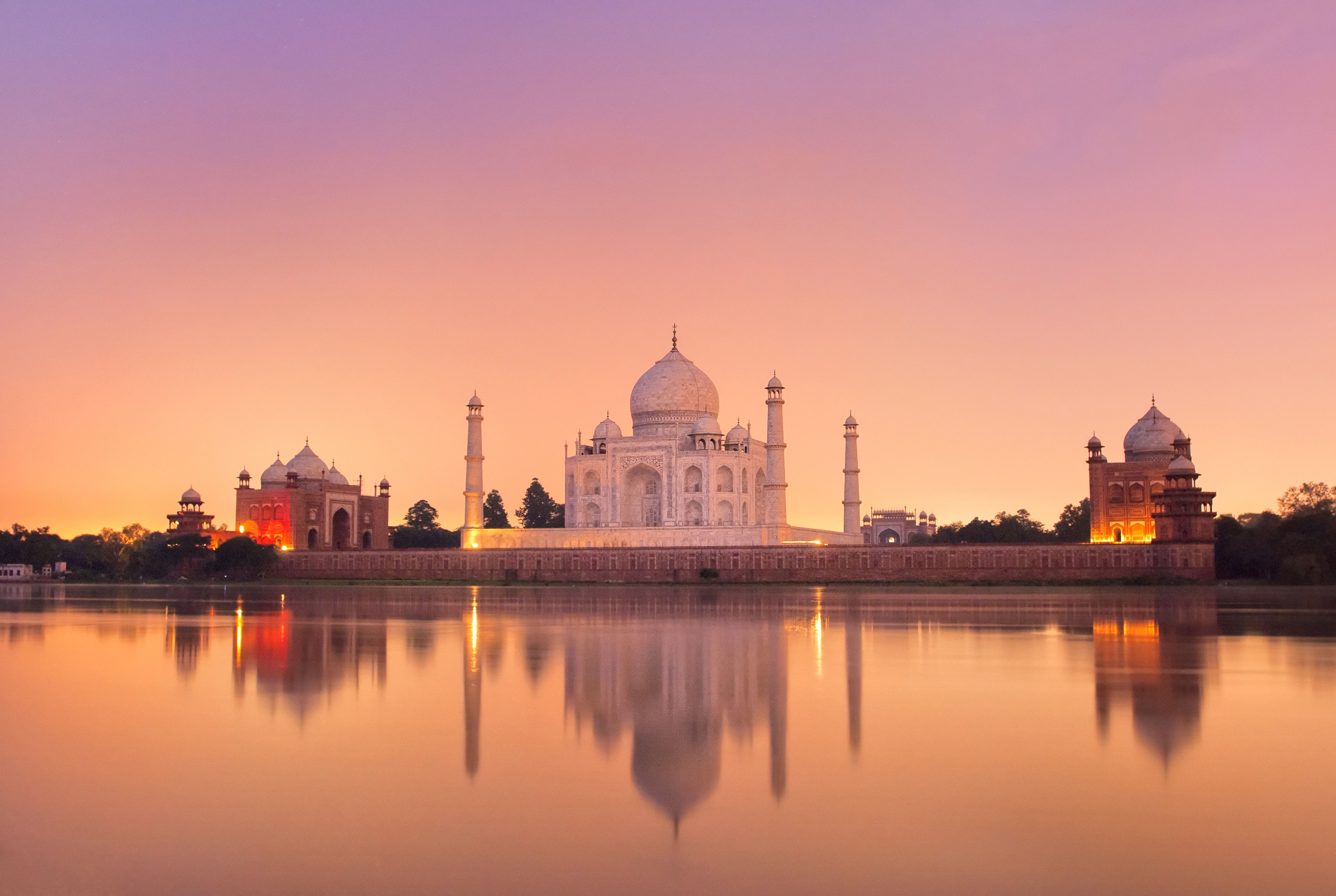 5120x3440 Wallpaper Taj Mahal, Yamuna river, Agra, India, HD, 4K, World, Desktop