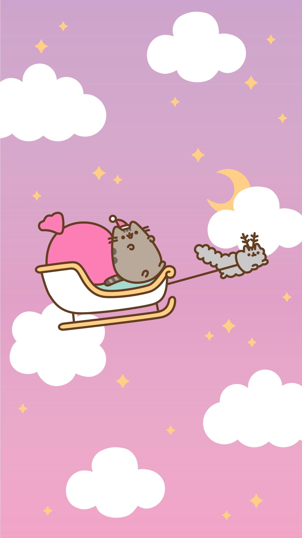 1250x2210 Free Christmas Pusheen Android and iPhone® Wallpaper - #ClairesBlog, Phone