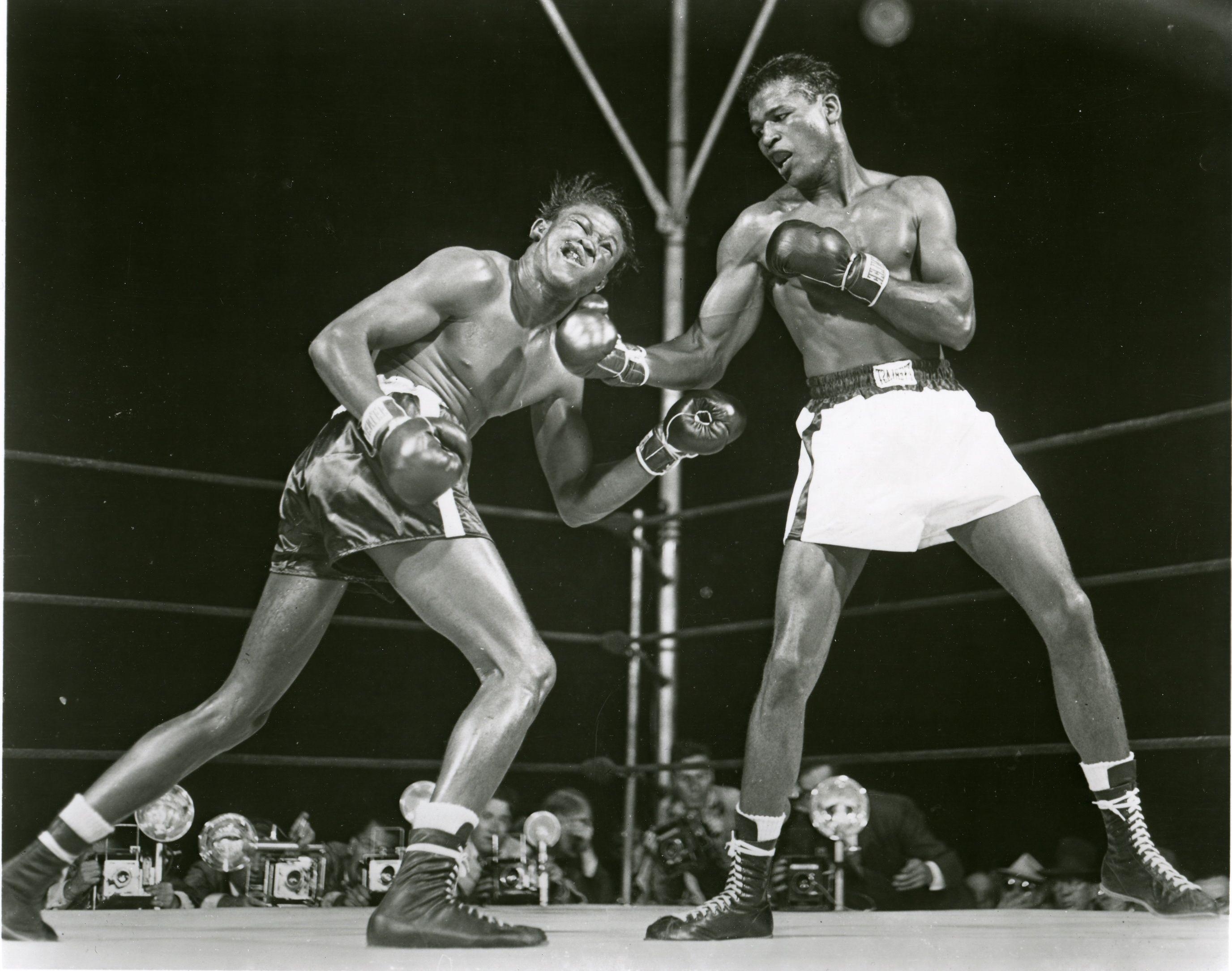 2760x2170 Sugar Ray Robinson puts the kibosh on Kid Gavilan. Boxing. Sugar, Desktop