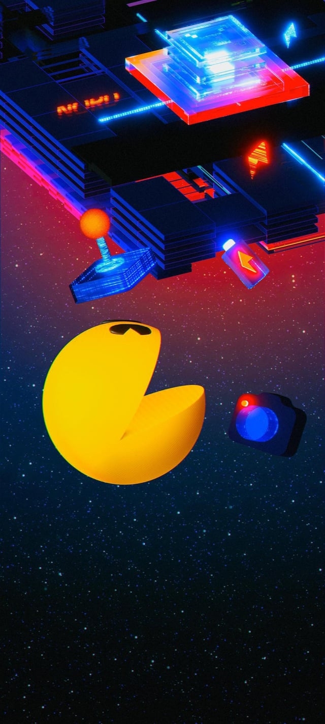 640x1430 OnePlus X Pac Man Wallpaper, Phone