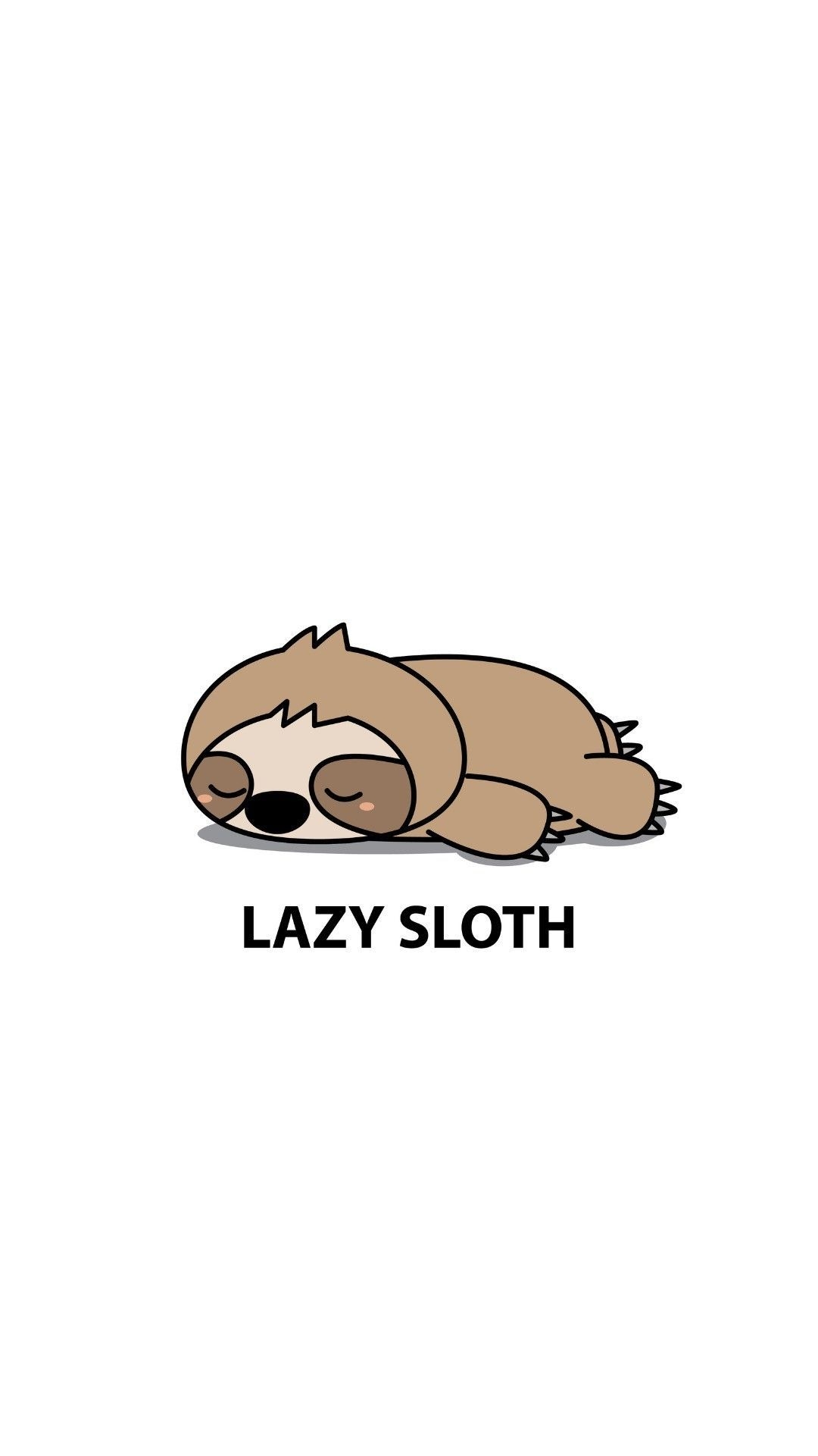 1080x1920 Lazy sloth, could also say happy or active or anything #cutesloth Lazy sloth, could also say happy or. Cute cartoon wallpaper, Sloth, Cartoon wallpaper iphone, Phone