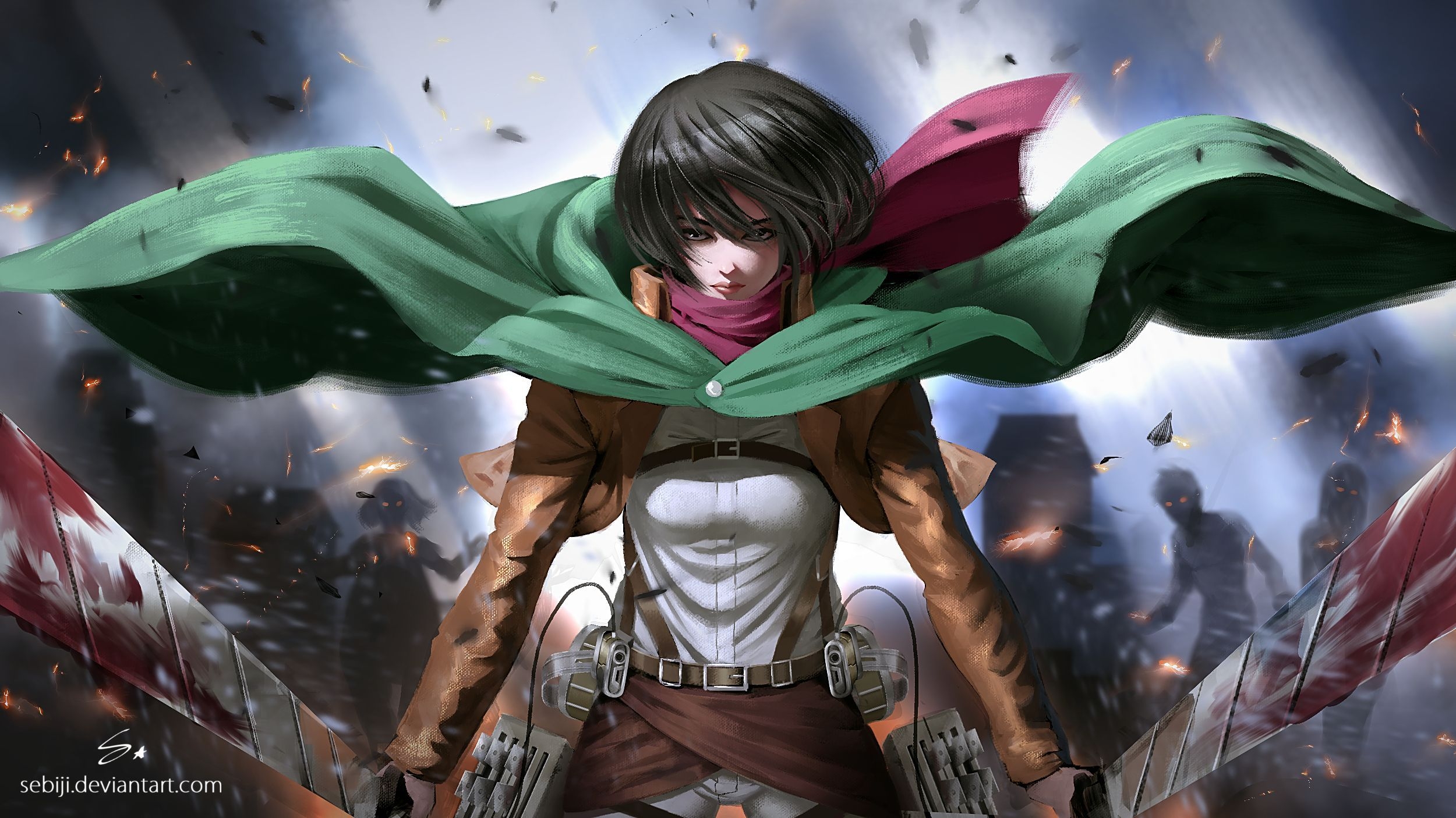 2500x1410 Anime Attack On Titan Mikasa Ackerman HD Wallpaper, Desktop