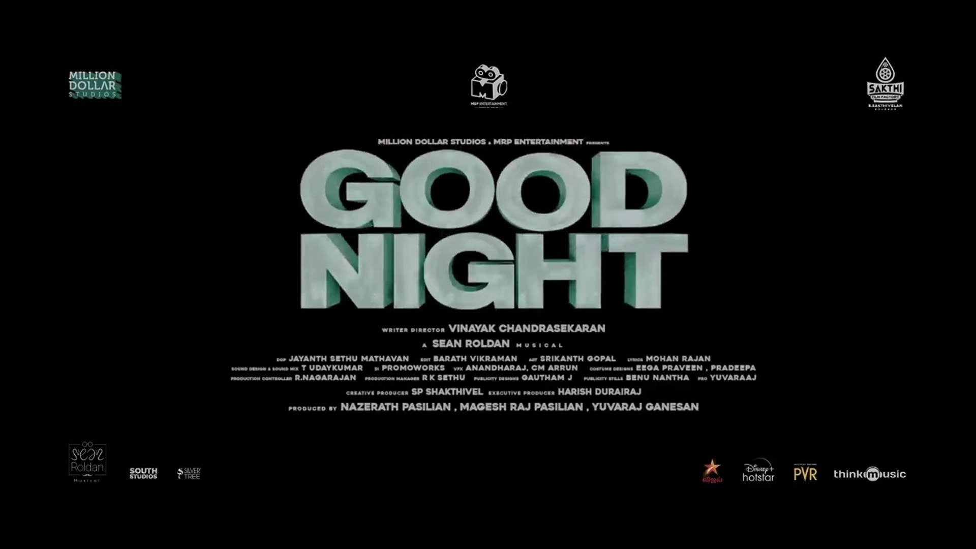 1920x1080 Good Night Official. Manikandan, Meetha Raghunath. Sean Roldan, Desktop