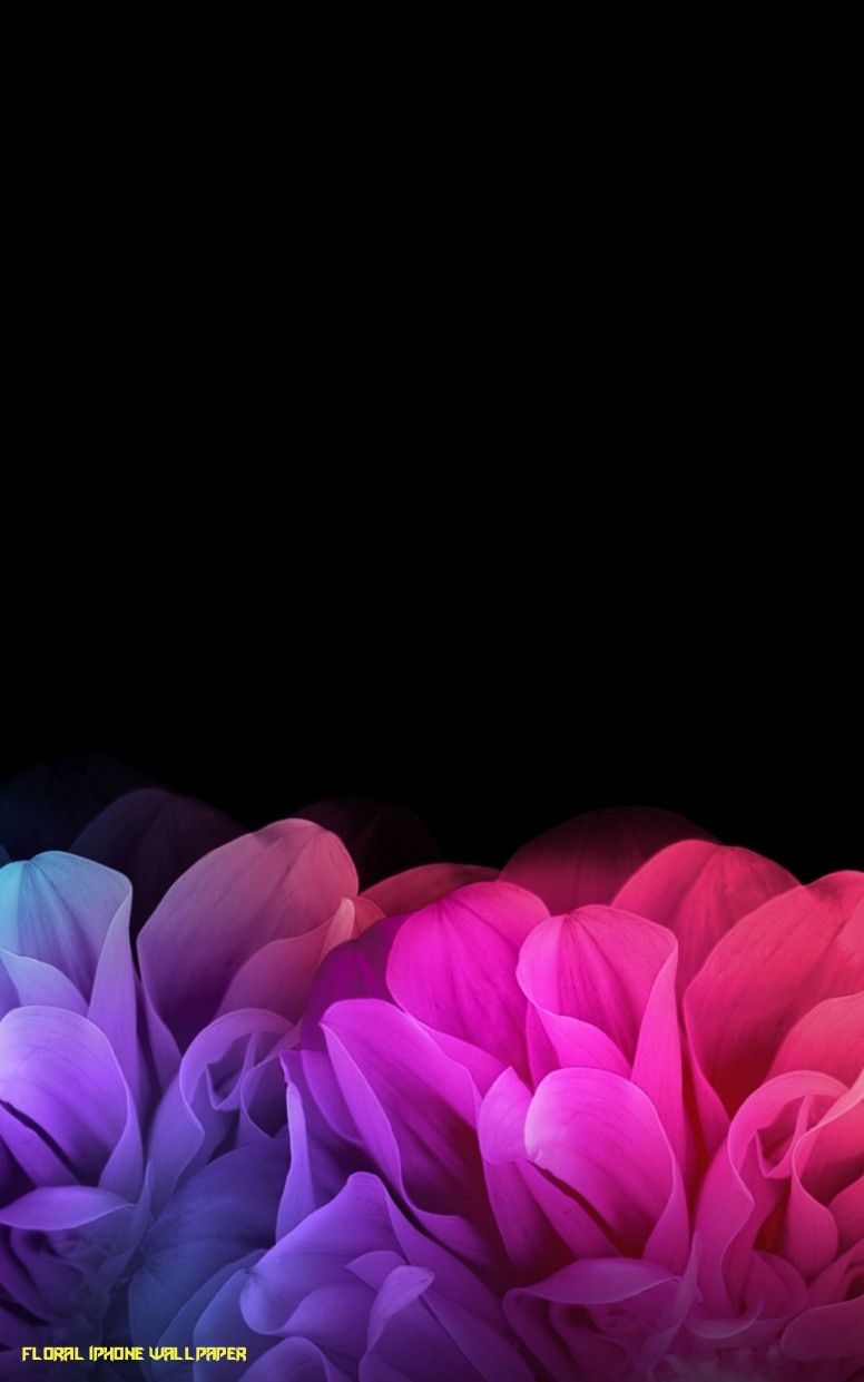 780x1250 Free Download Black Floral iPhone Wallpaper Phone Background Colorful Flower Background HD Wallpaper, Phone