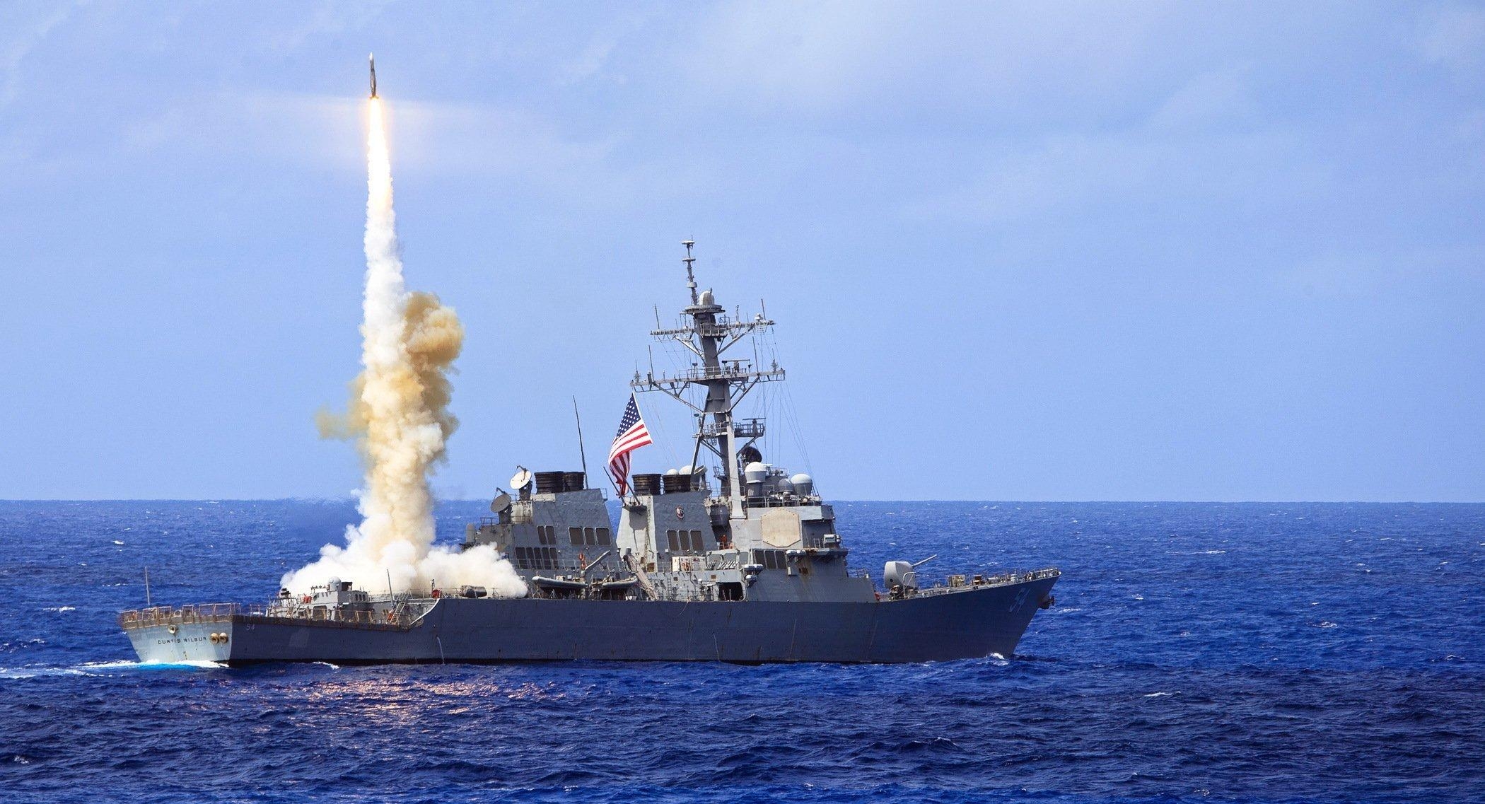 2100x1140 Uss Curtis Wilbur Ddg 54 Standard Missile 2 Sm 2 Weapon Ship, Desktop