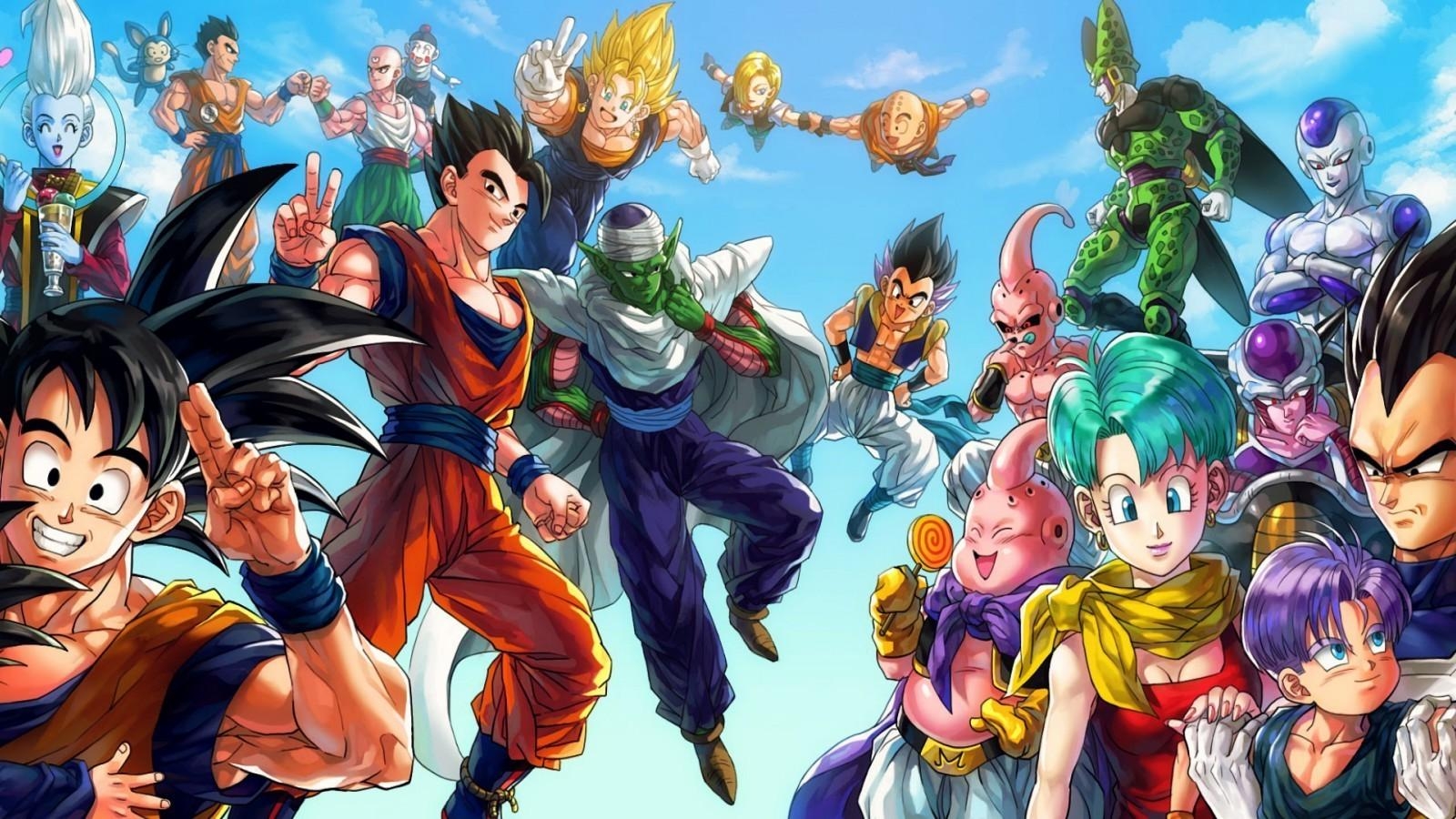 1600x900 anime, Dragon Ball, Vegeta, Bulma, Majin Boo, Trunks character, Desktop