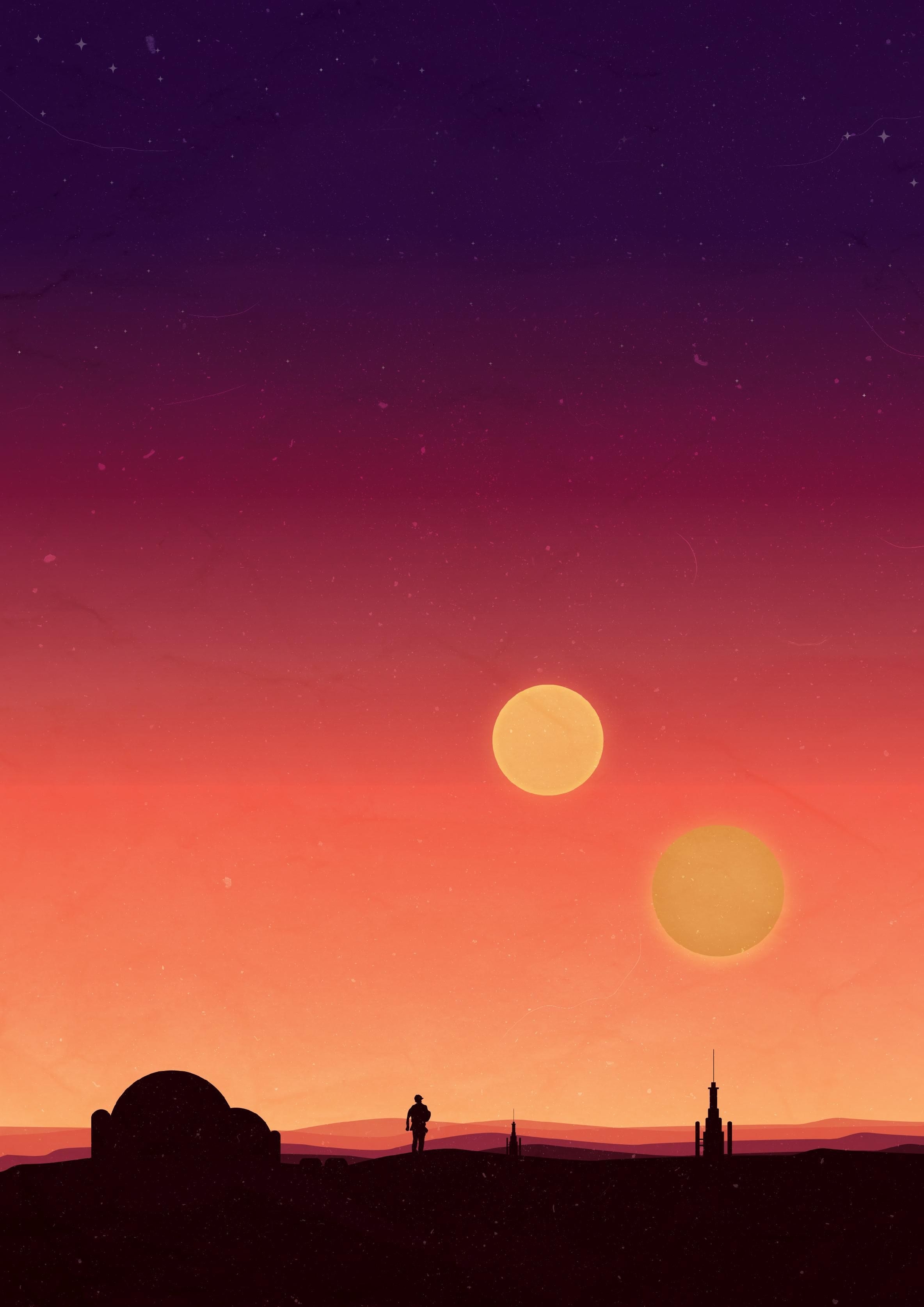 2370x3350 Star Wars Binary Sunset Poster. Rebrn.com. Star, Phone