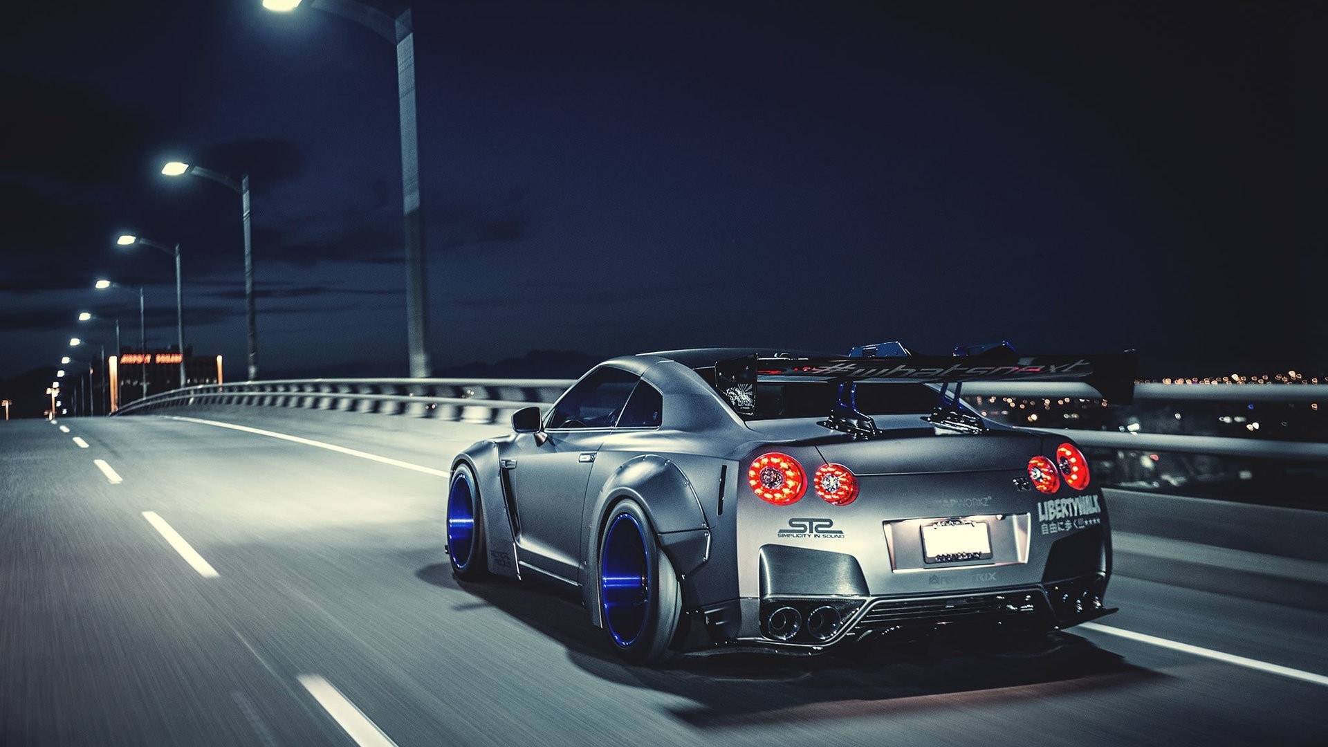 1920x1080 Liberty Walk, Car, Colored Wheels, Nissan GT R Gallery HD Wallpaper, Desktop