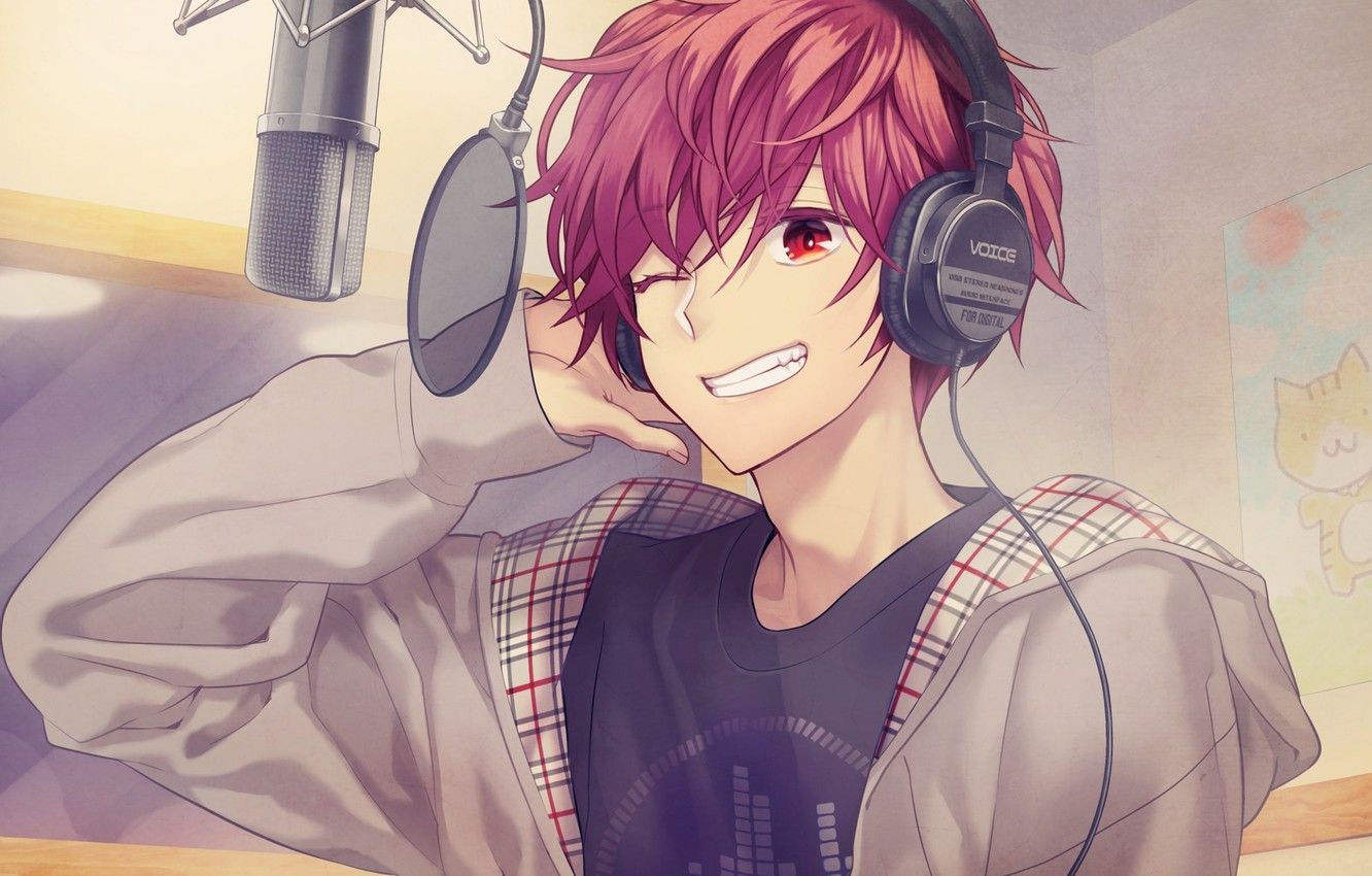 1340x850 Anime Boy with Headphones Wallpaper Free Anime Boy with Headphones Background, Desktop