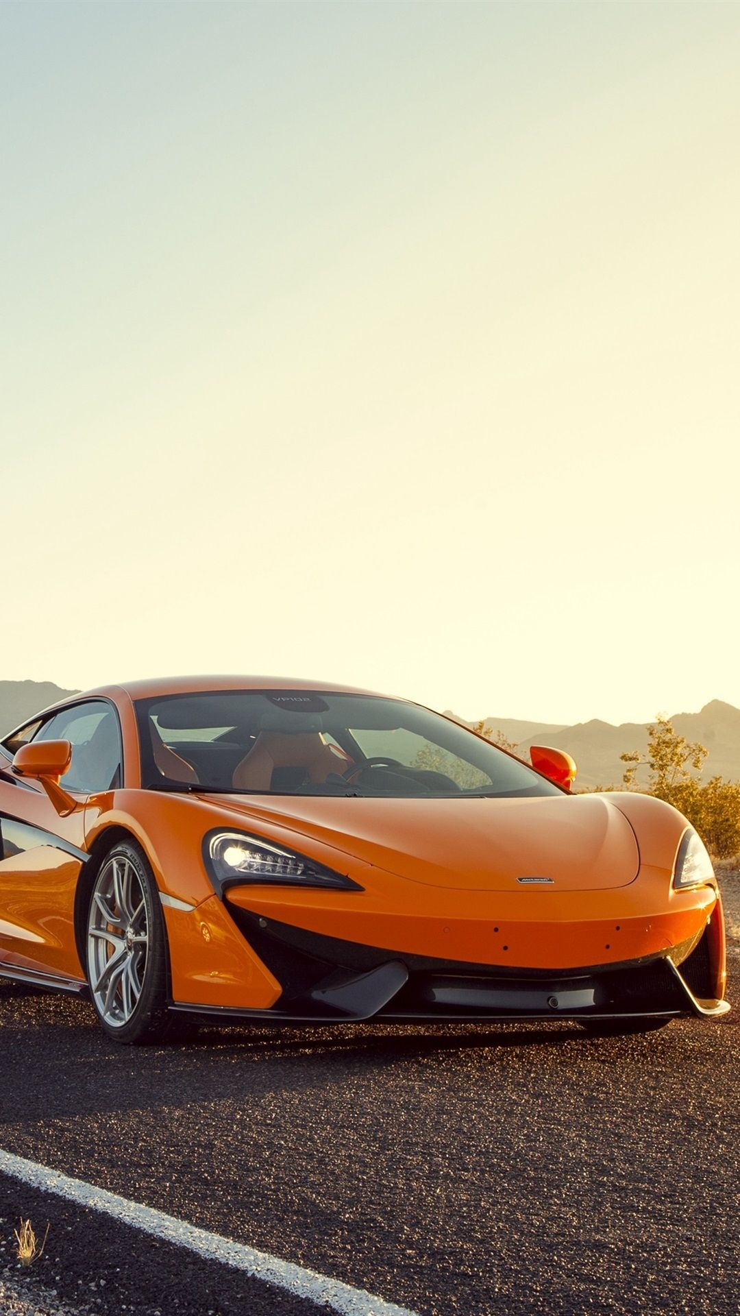 1080x1920 McLaren 570S Orange Supercar At Sunset  IPhone 8 7 6 6S, Phone