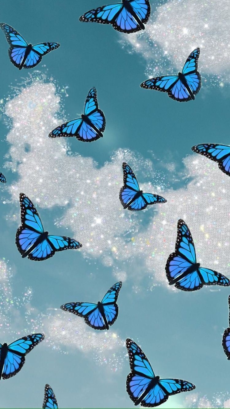 750x1340 Tatto inspiration. Blue butterfly wallpaper, Butterfly wallpaper, Butterfly wallpaper iphone, Phone