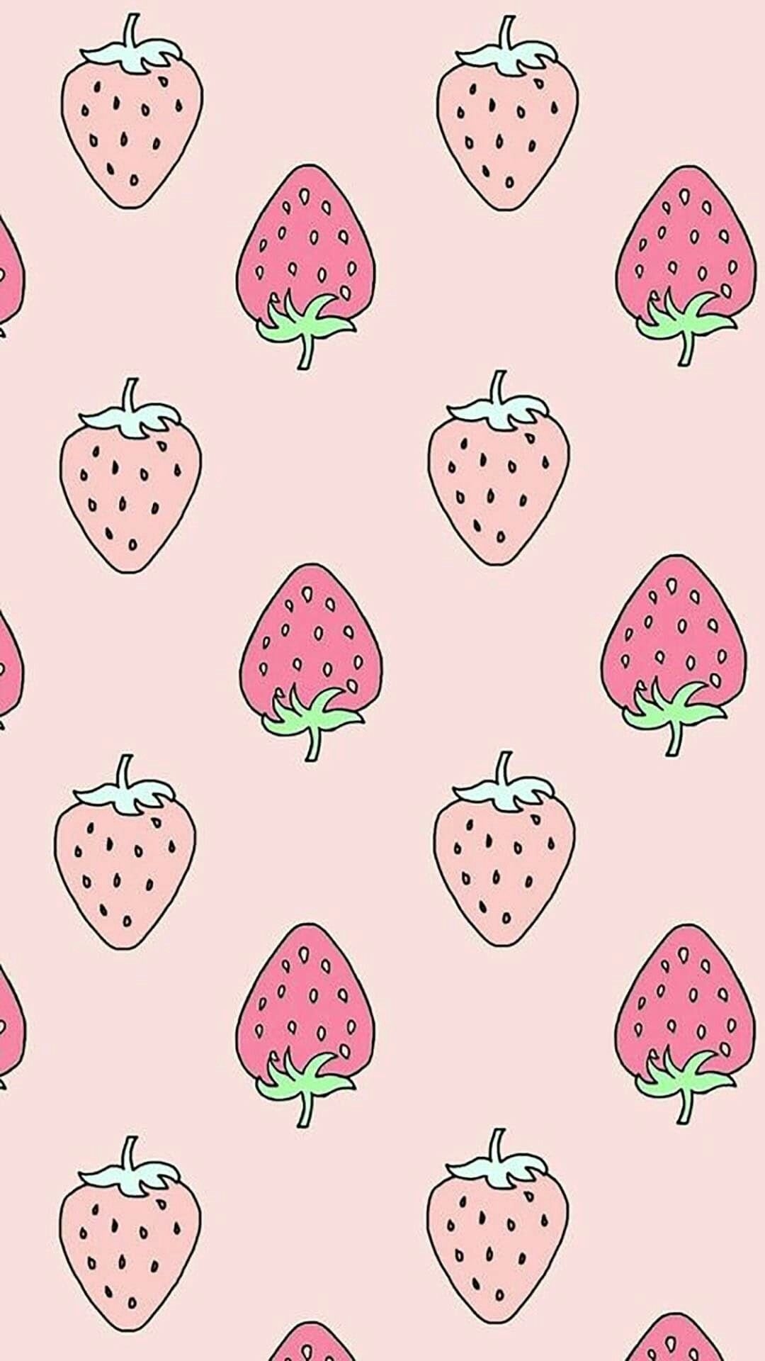 1080x1920 Kawaii Strawberry Wallpaper, Phone