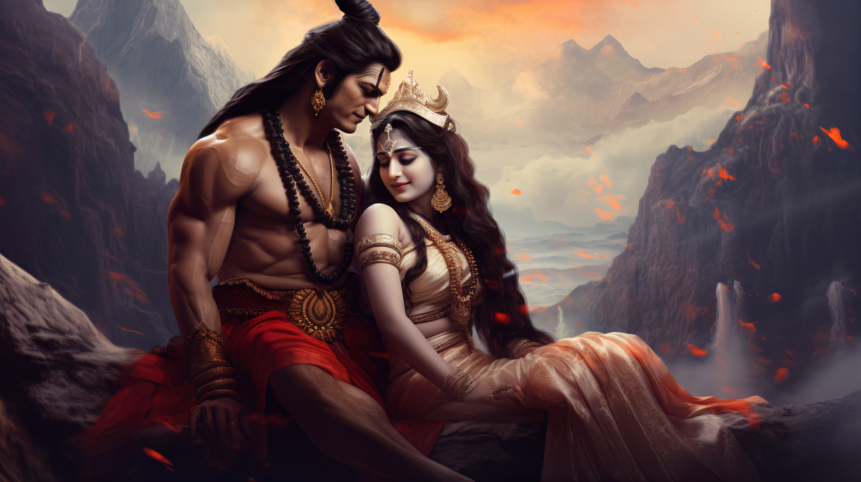 2920x1640 Lord Shiva and Maa Parvati Wallpaper, Desktop