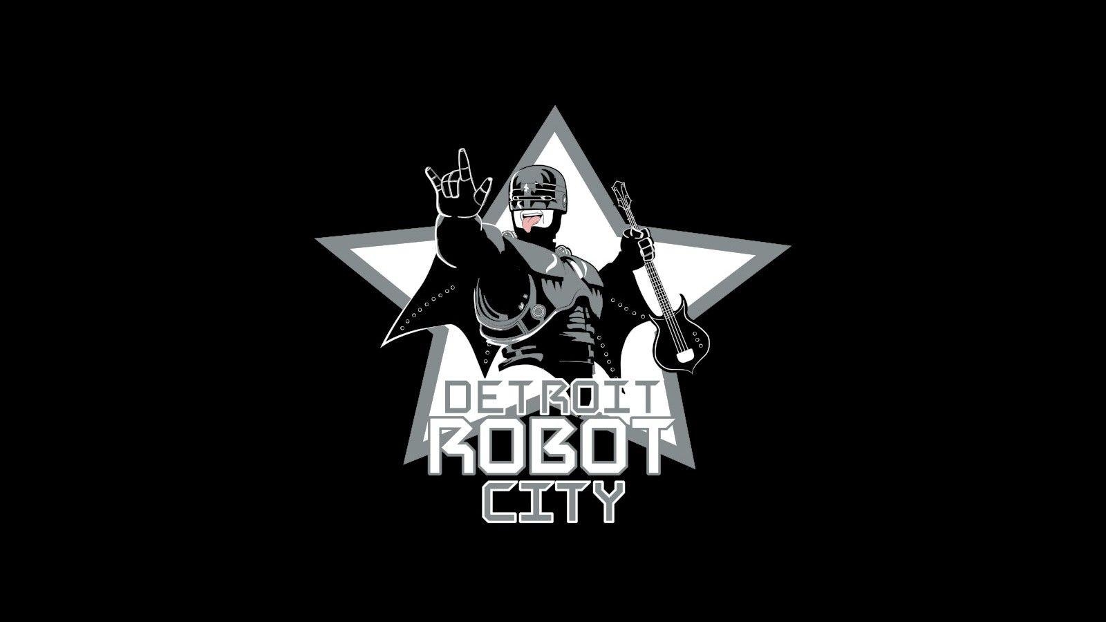 1600x900 Robocop detroit robot city kiss music band wallpaper, Desktop