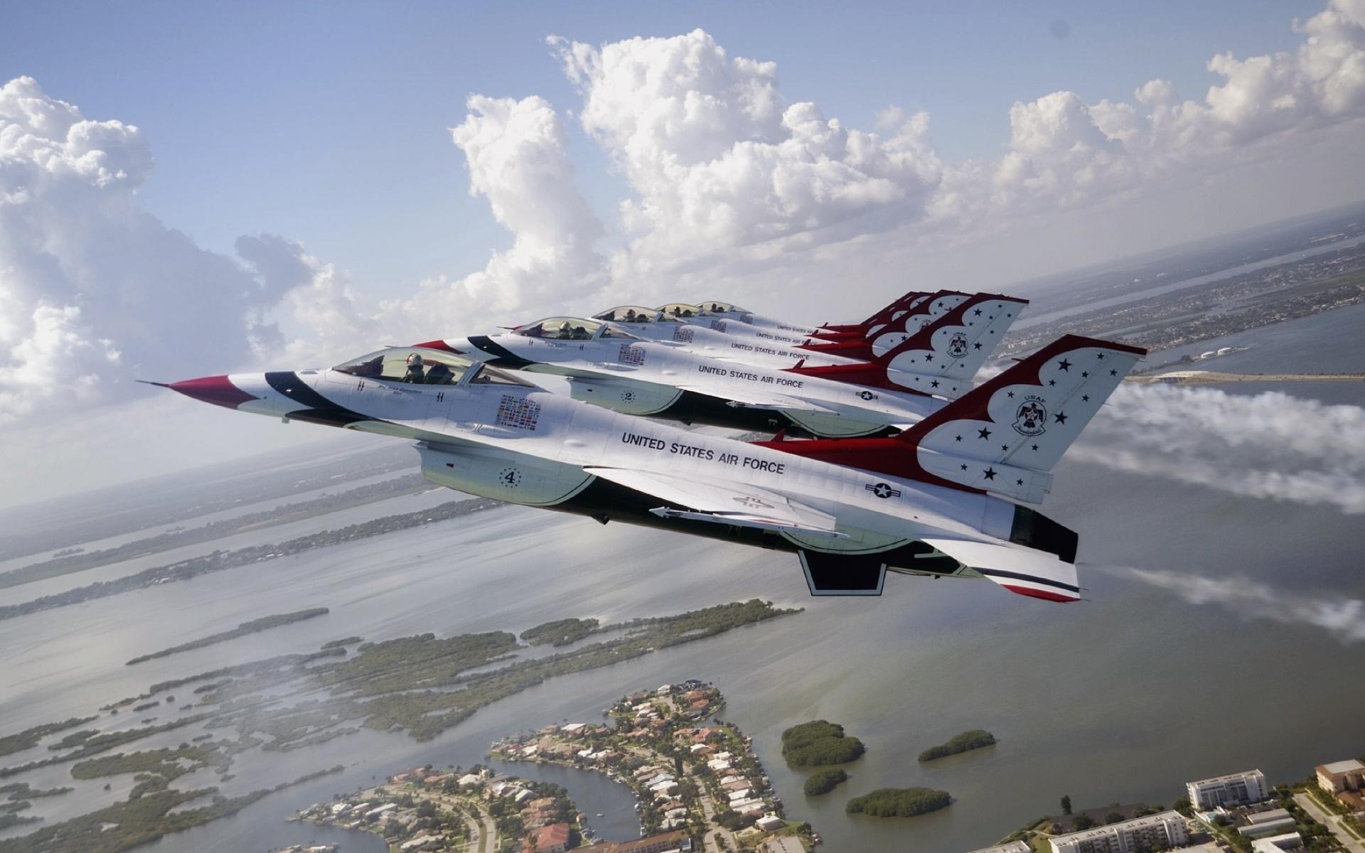 1920x1200 Fighting falcon jet aircraft widescreen usaf thunderbirds, Desktop