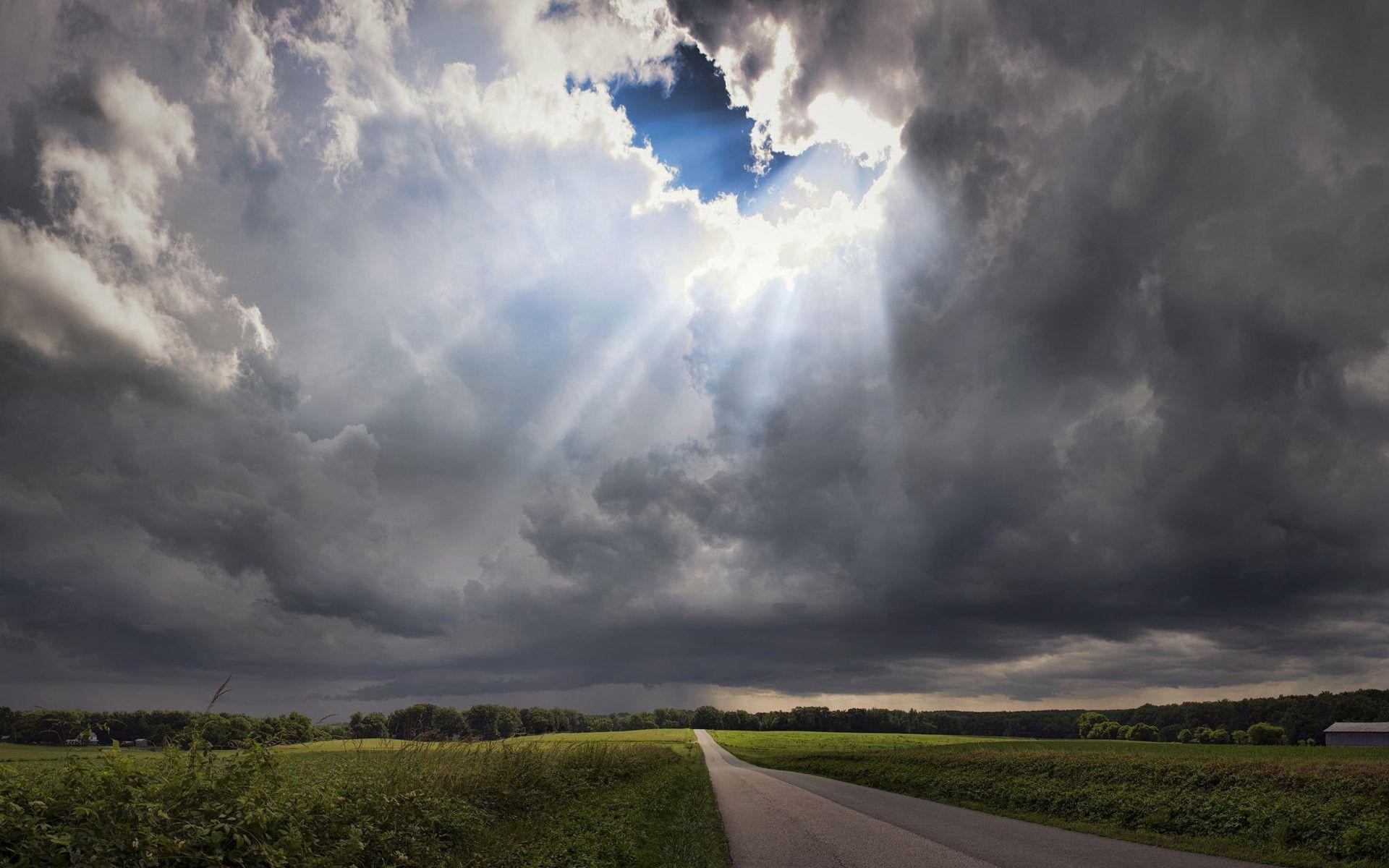 1920x1200 Sunlight through storm clouds Wallpaper #, Desktop