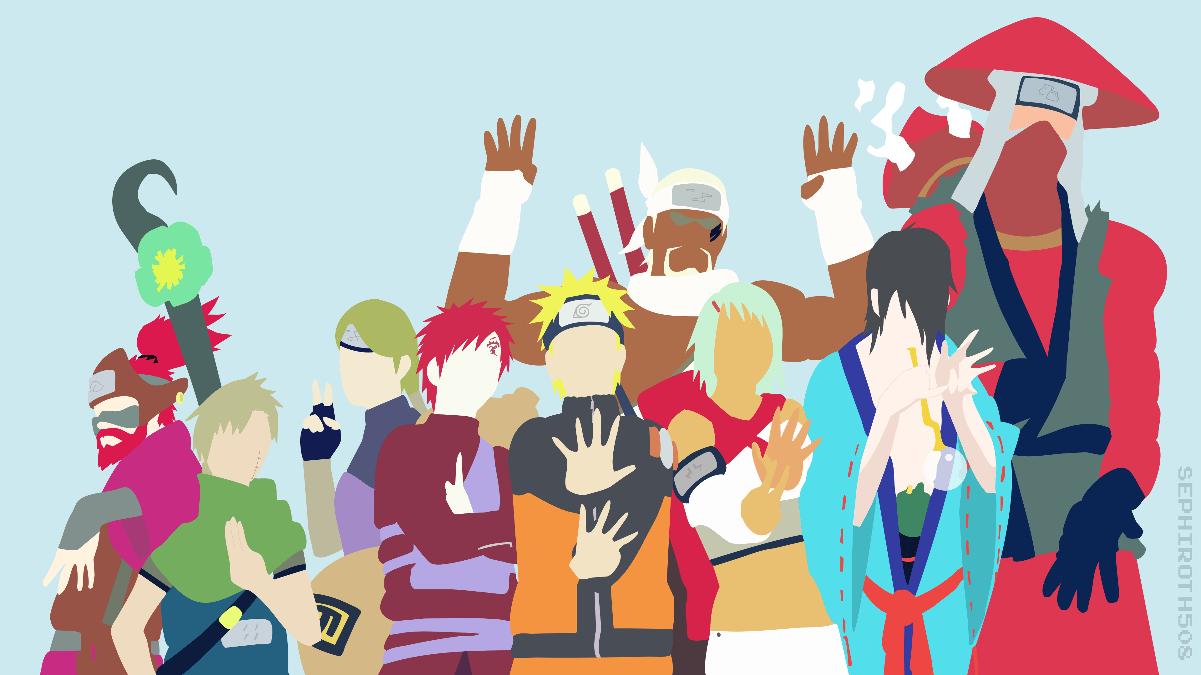 3840x2160 Jinchuuriki. Naruto Shippuden. Minimalist Wallpaper (4K), Desktop