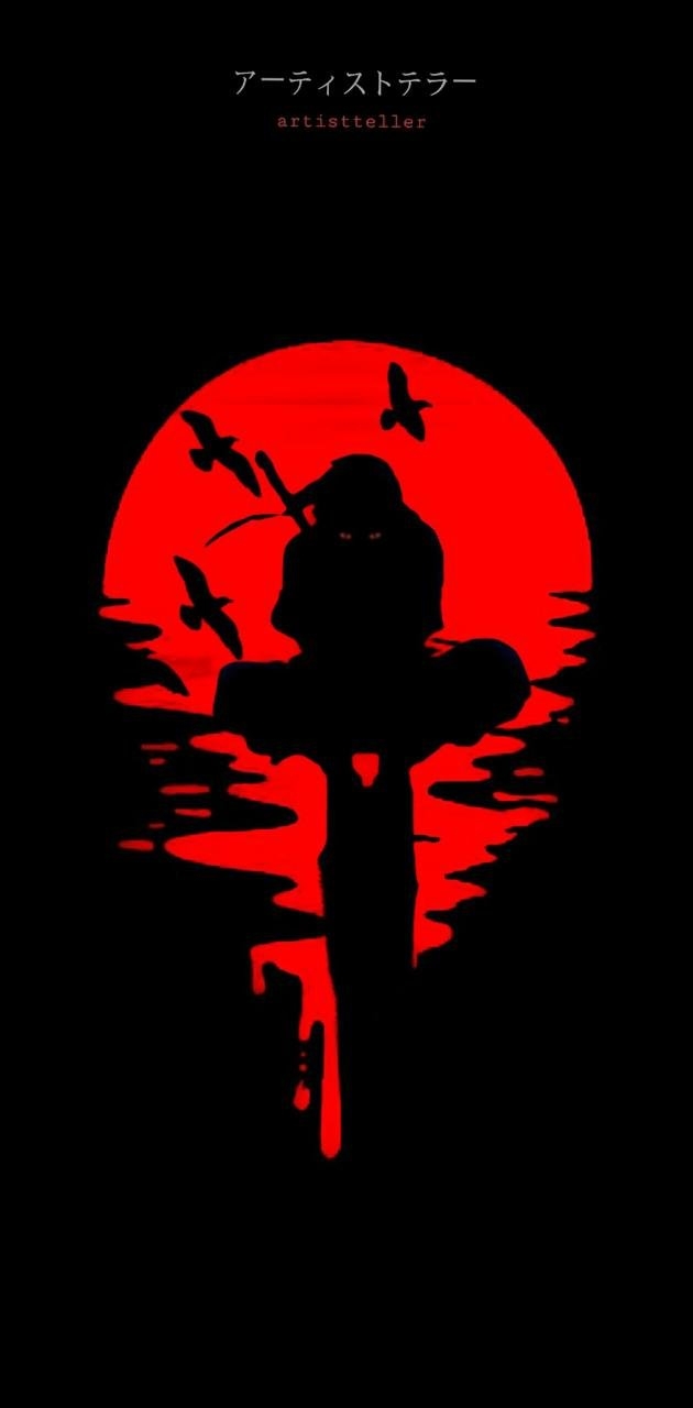 630x1280 Itachi Uchiha Moon Background Wallpaper Download, Phone