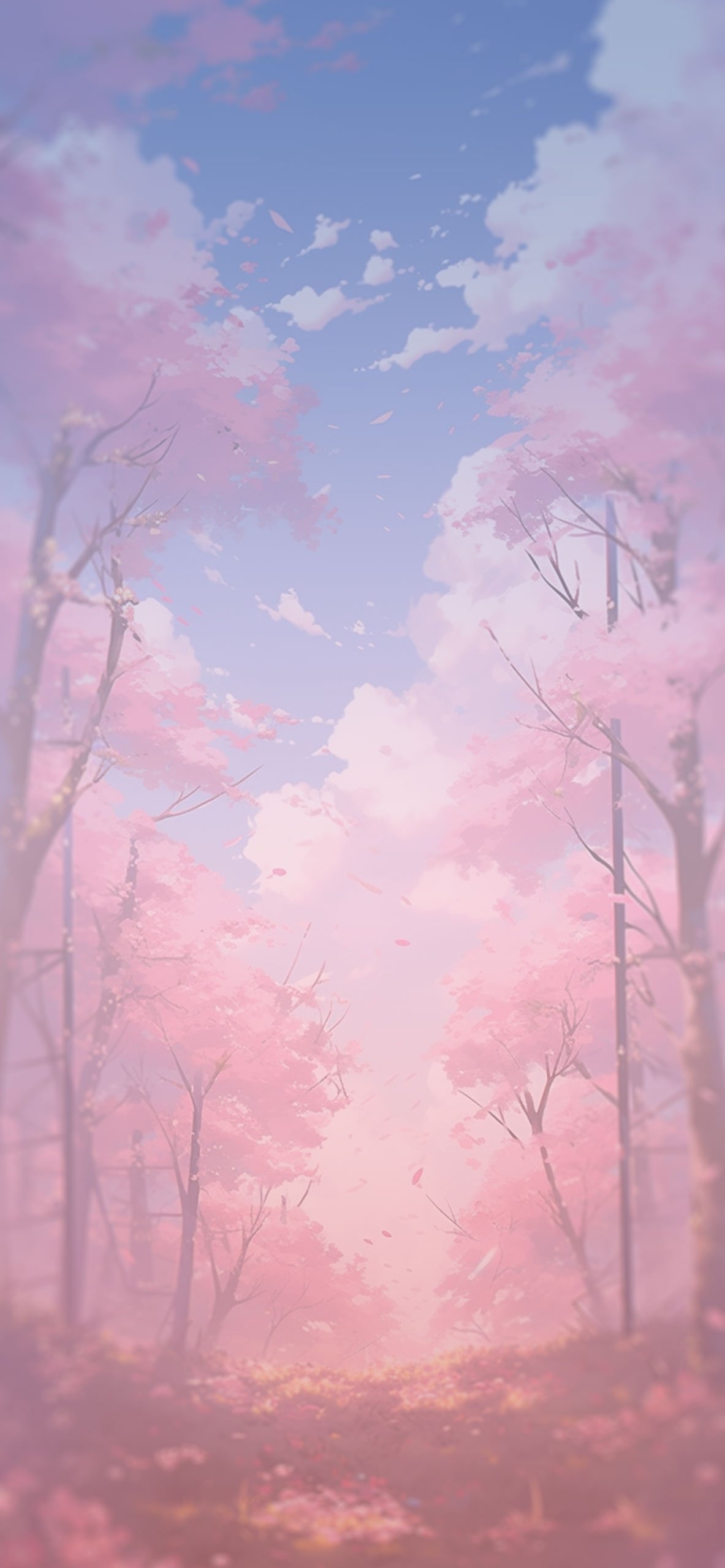 1190x2560 Sakura Forest Anime Wallpaper Forest Wallpaper for iPhone, Phone