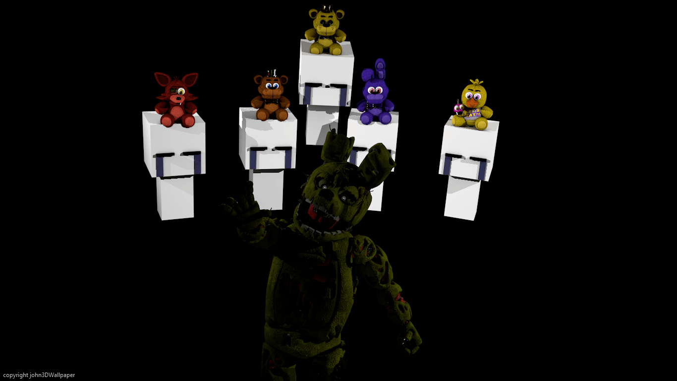 1370x770 Fnaf 3 Wallpaper Springtrap, Desktop