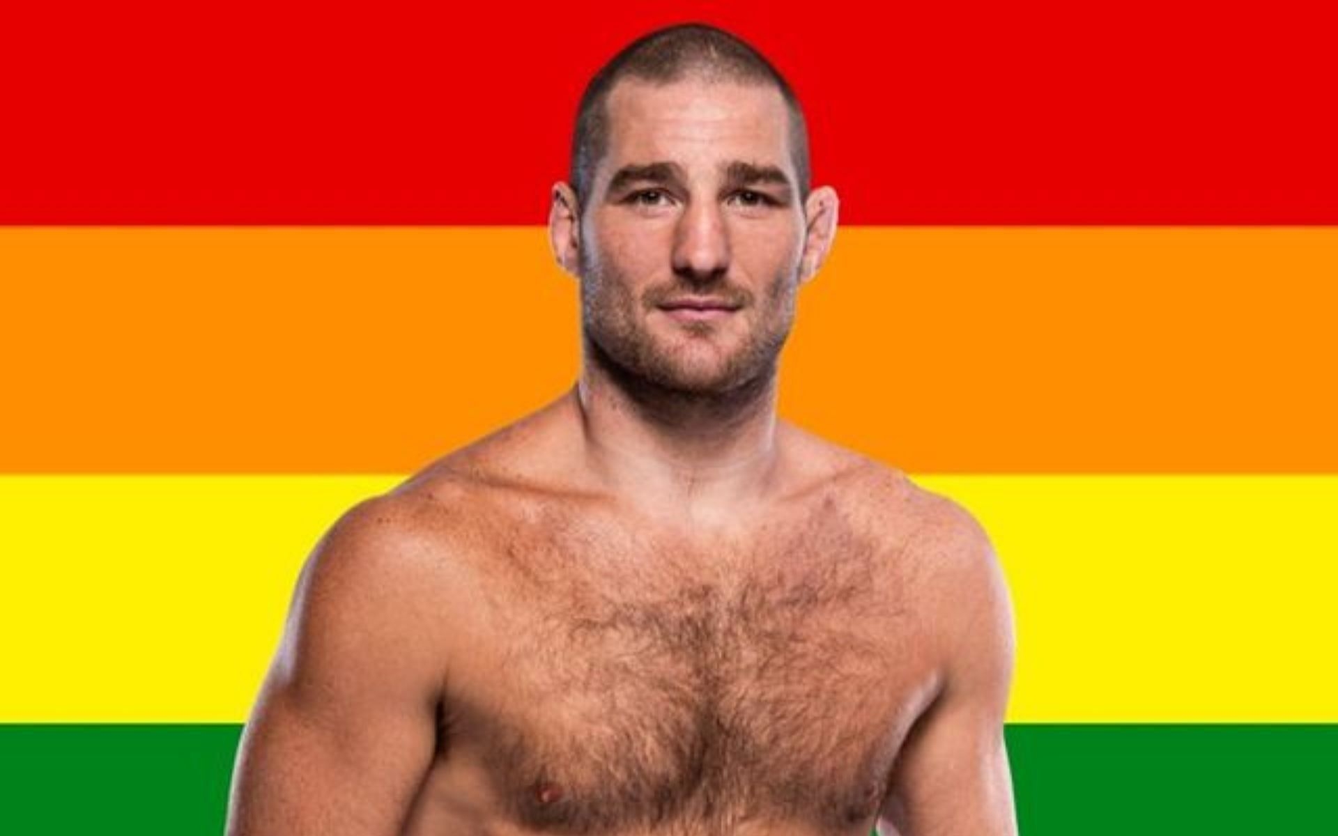 1920x1200 UFC 5: Anybody but this guy lol UFC 5 poster with Sean Strickland against rainbow flag has fans crying, Desktop