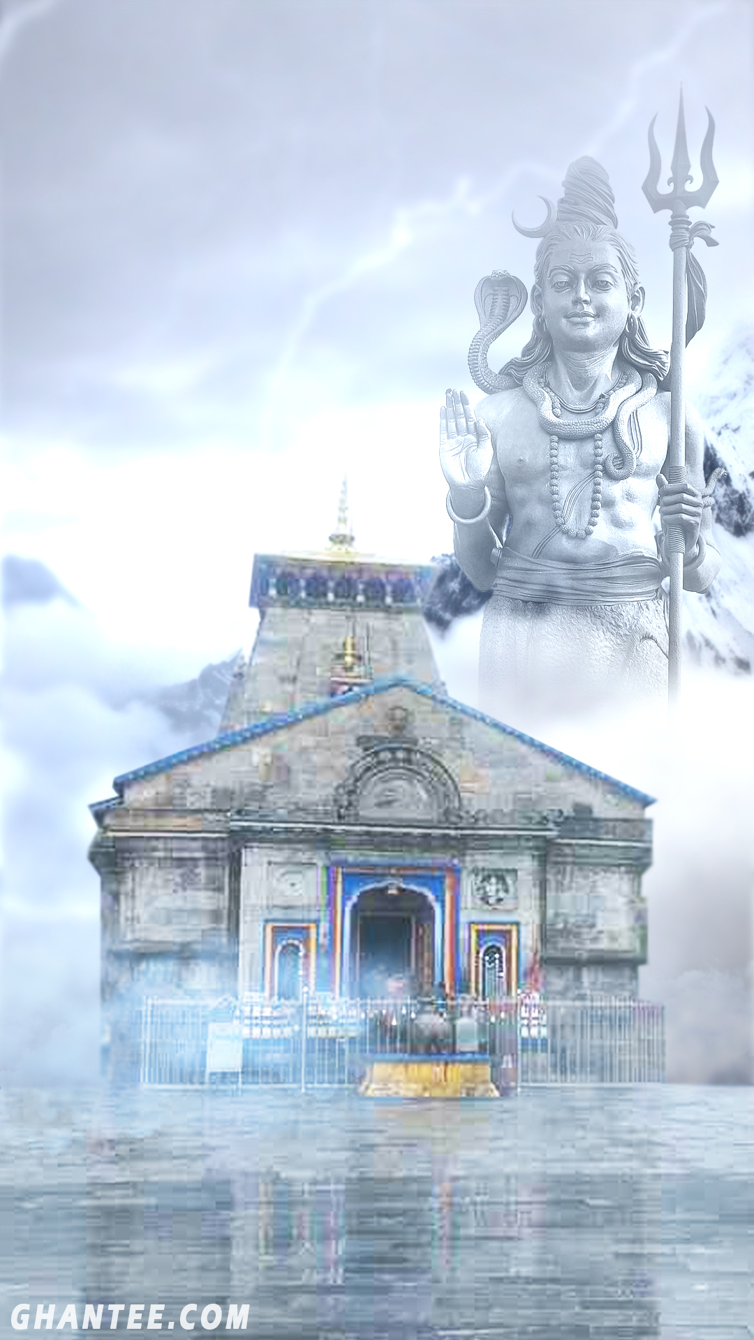 1080x1920 kedarnath temple wallpaper for iphone, Phone