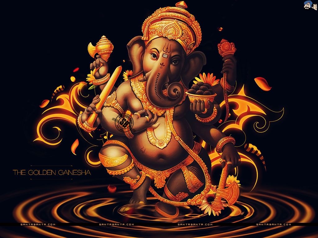 1030x770 Free download black and golden ganesha ganpati HD wallaper HD, Desktop