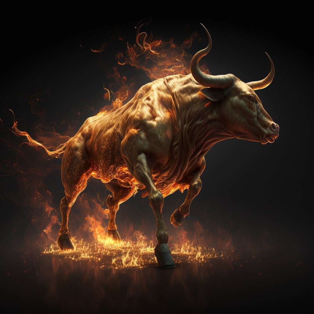 1080x1080 Flaming Bull, Phone