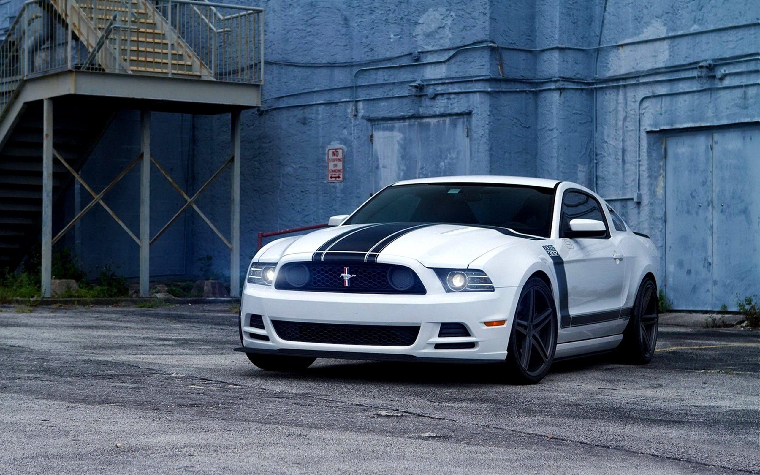 2560x1600 White Ford Mustang Muscle Car Desktop Wallpaper, Desktop