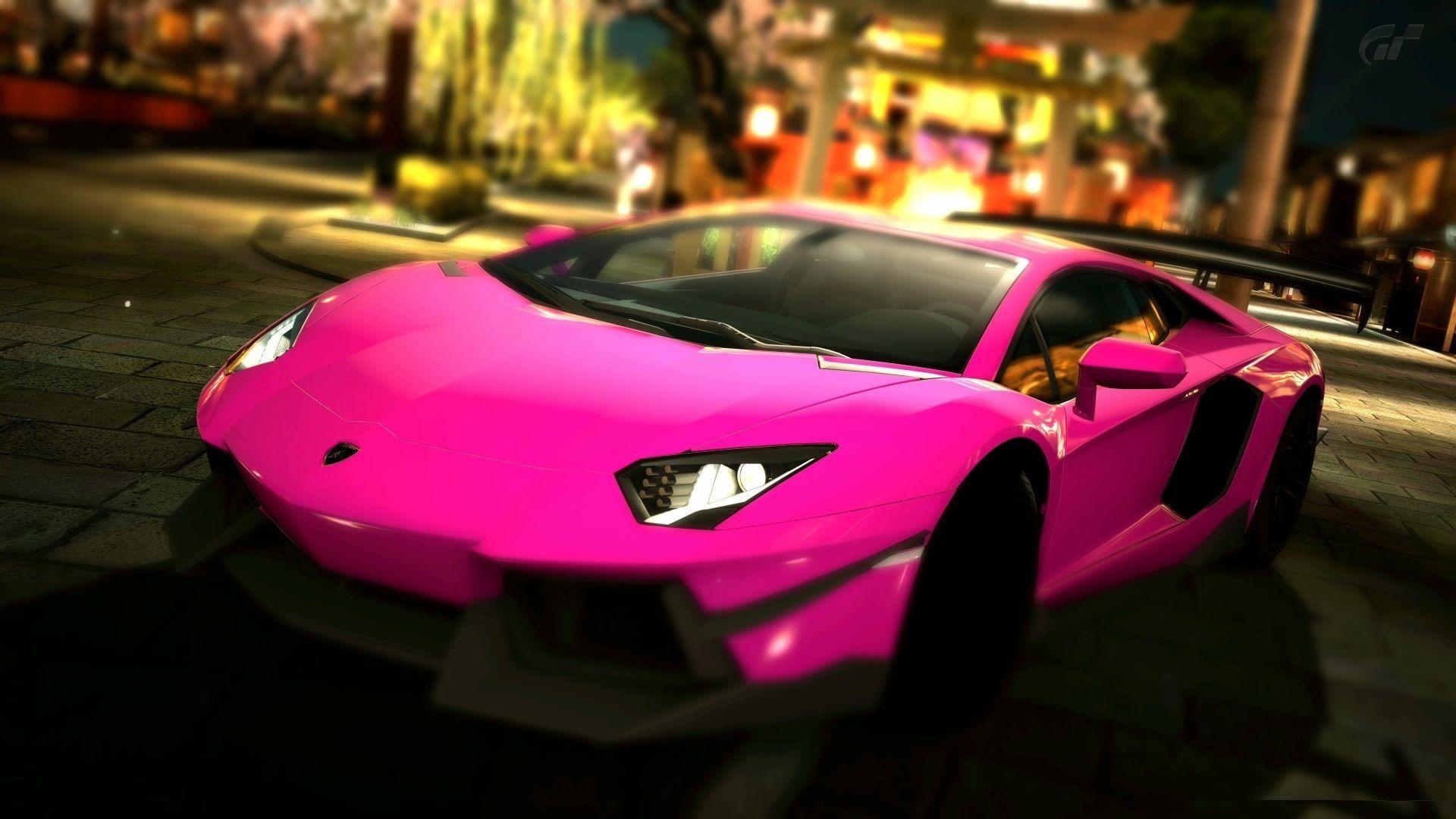 1920x1080 Lamborghini Lamborghini Aventador pink color model car wallpaper, Desktop