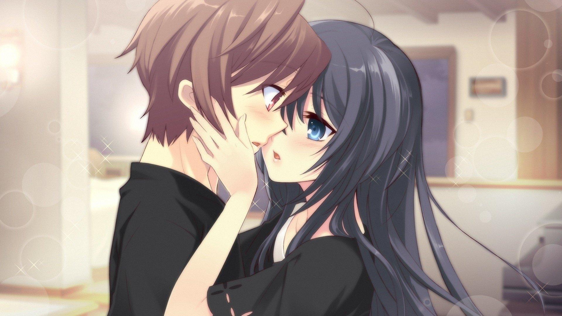 1920x1080 Cute Anime Couple Kiss Wallpaper [], Desktop