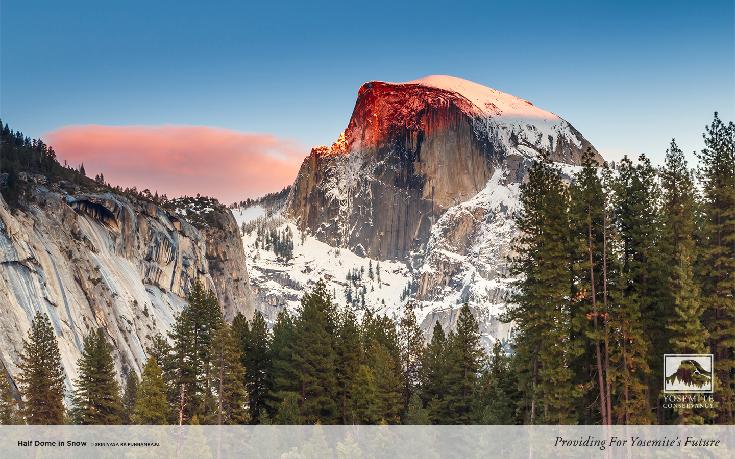 1440x900 Half Dome in Snow, Desktop