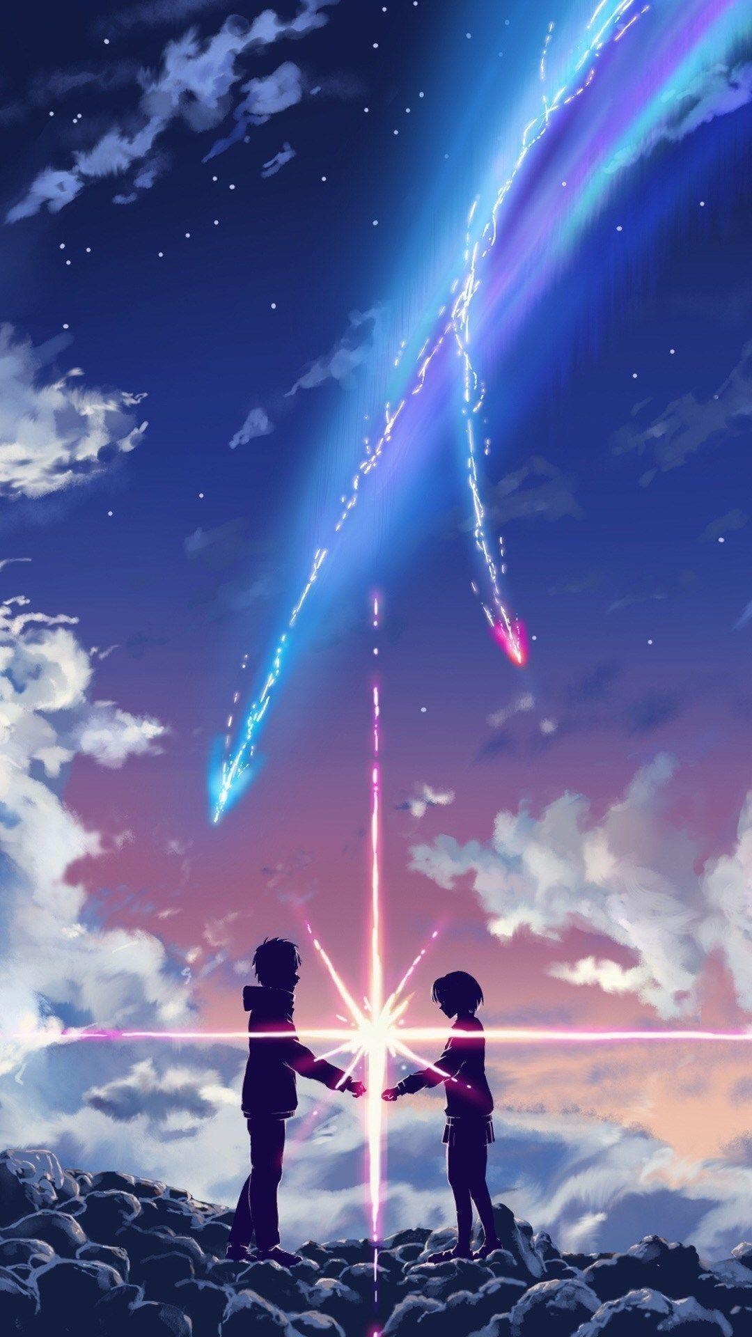 1080x1920 anime aesthetic iphone wallpaper Fresh Your Name Movie Touching, Phone