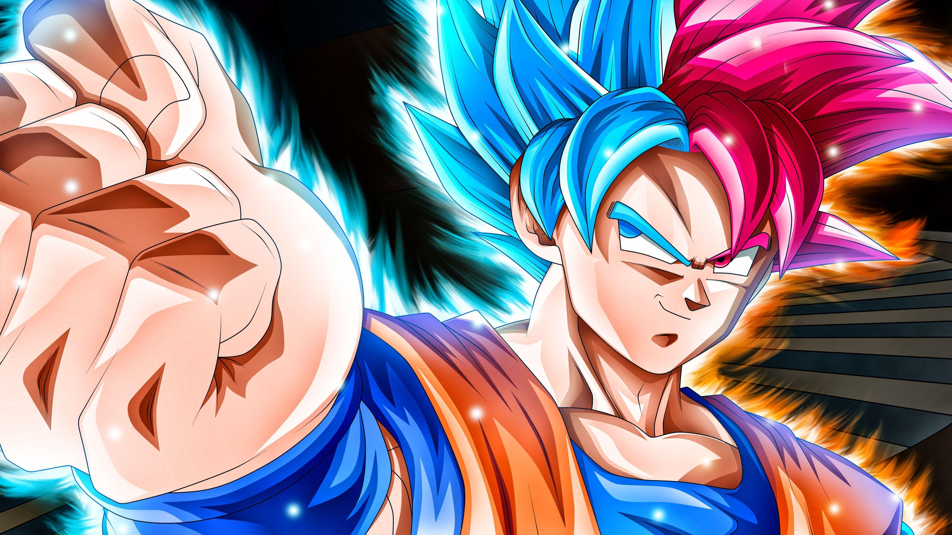 3840x2160 Black And White Goku Wallpaper With Ssjg Blue Hair, Desktop