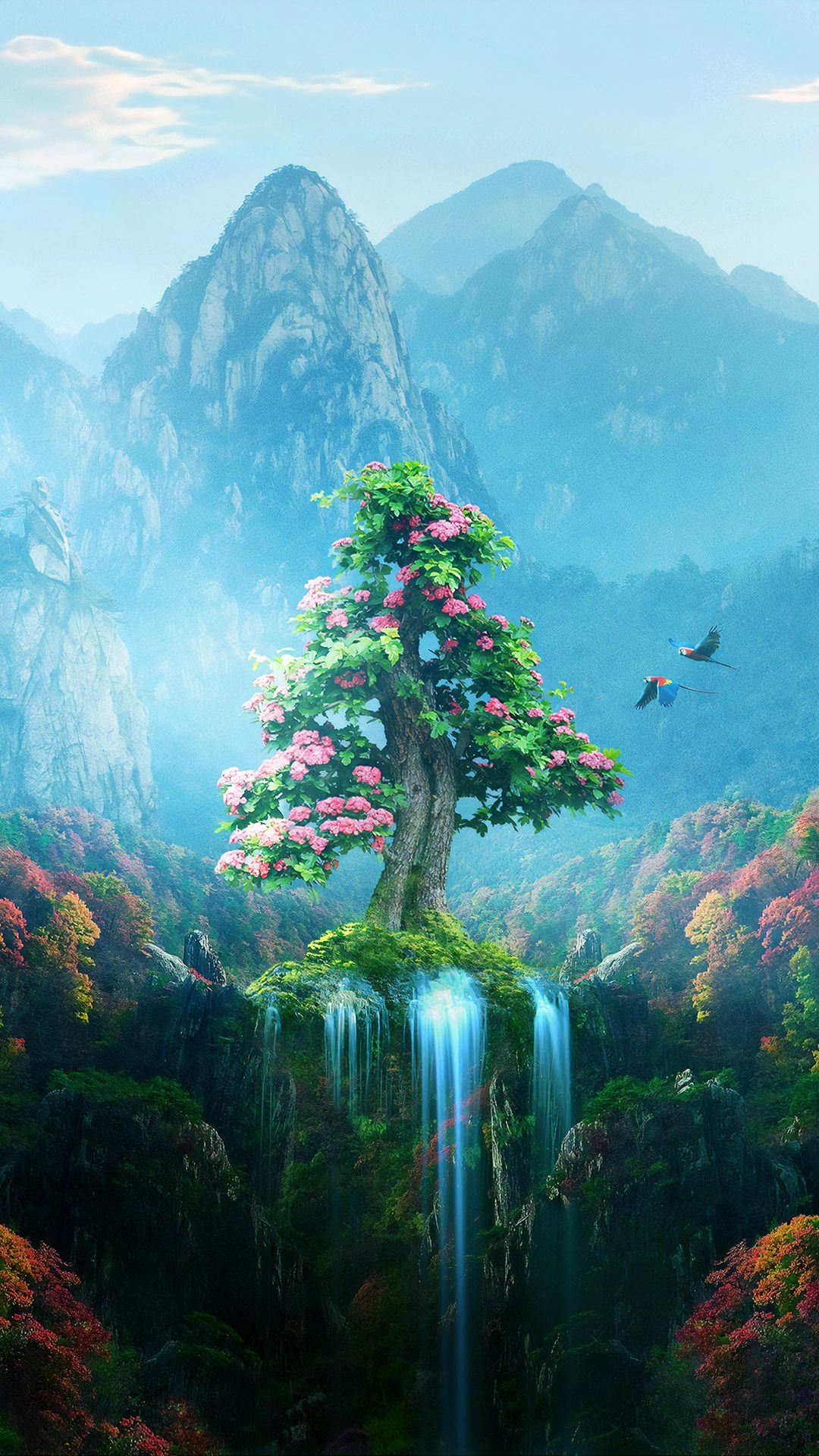 1080x1920 Spring Autumn Colorful Nature Magical Forest Wallpaper For Mobile Nature, Phone