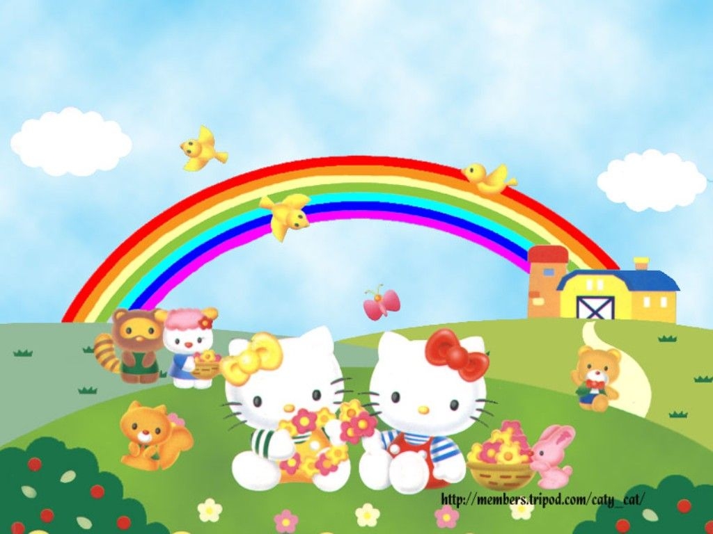 1030x770 Rainbow Hello Kitty Wallpaper, Desktop