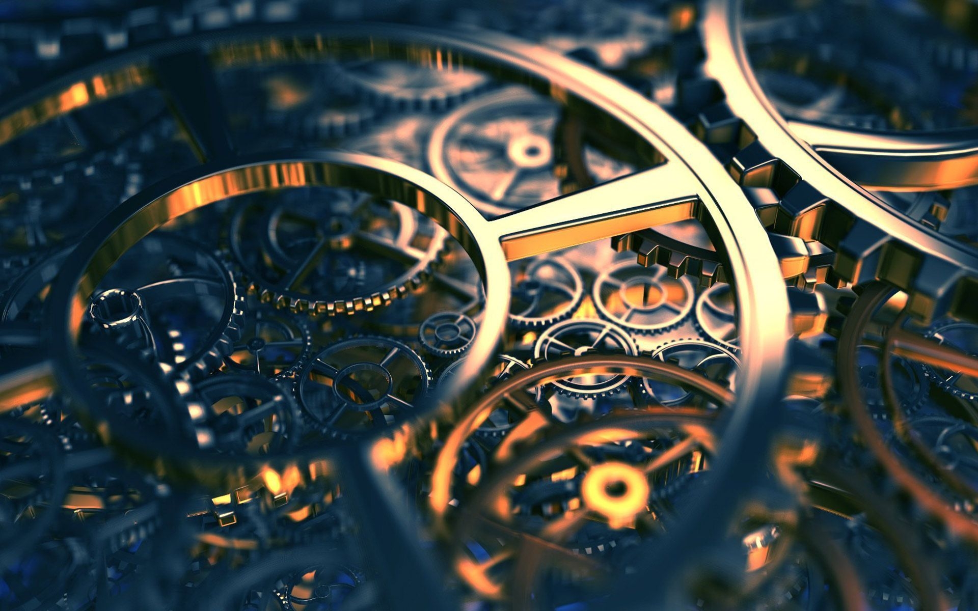 1920x1200 Golden Gears Golden Gears is an HD desktop wallpaper posted in our free image collection of awesome wallpape. Fond ecran hd, Illustration de paysage, Fond ecran, Desktop