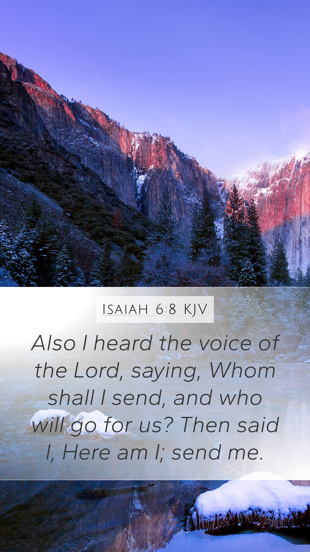 1080x1920 Isaiah 6:8 KJV Mobile Phone Wallpaper, Phone