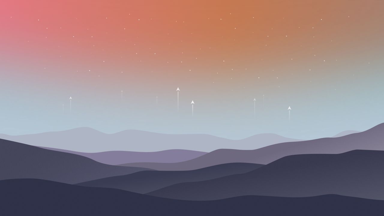 1280x720 Wallpaper Landscape, Minimal, Stars, Warm, HD, 5K, Creative, Desktop