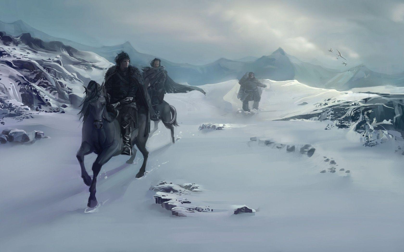 1680x1050 Download wallpaper Art, A Song of Ice and Fire, Winter, snow free, Desktop