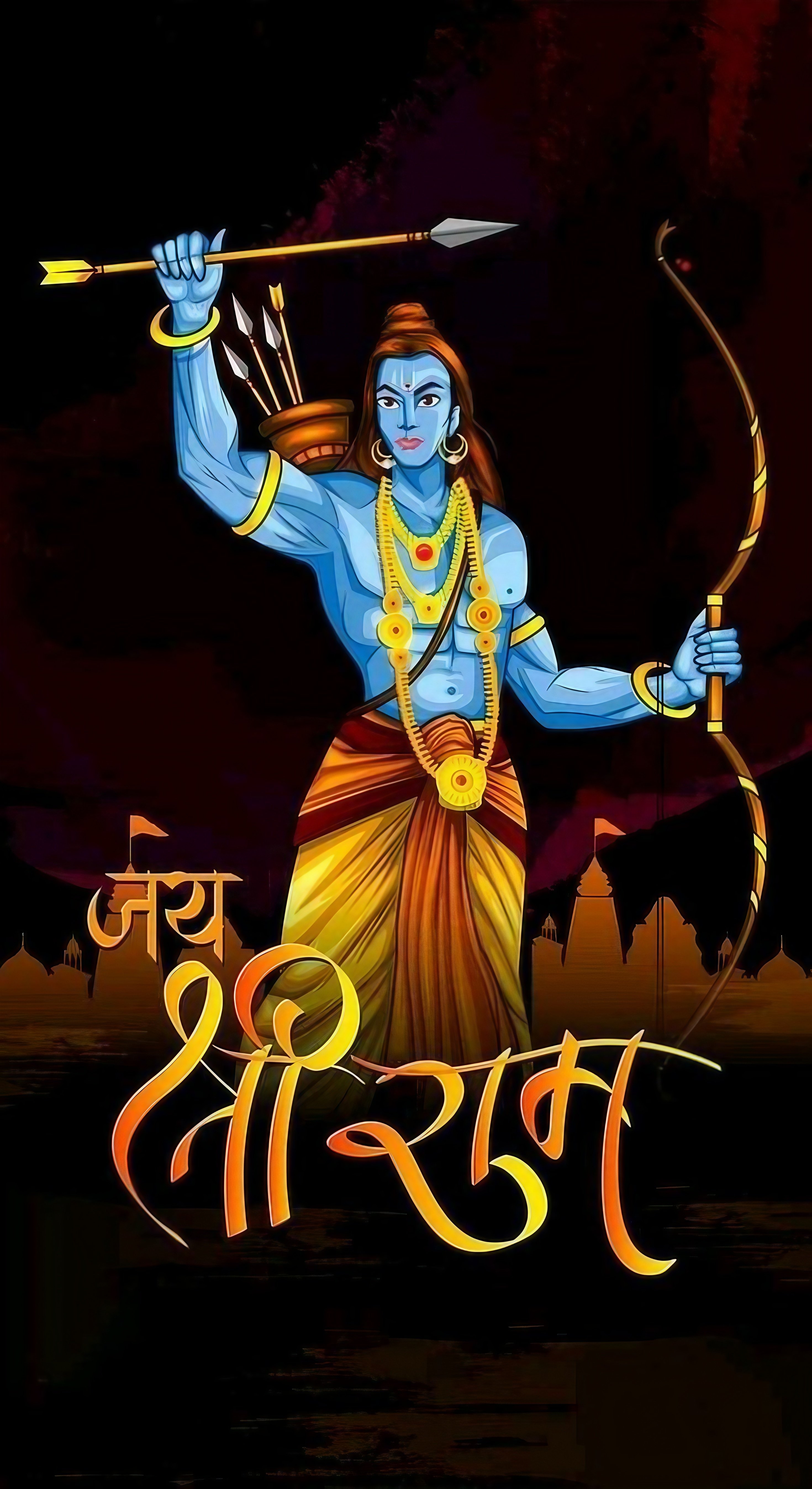 2940x5390 Jai shri ram Wallpaper Download, Phone